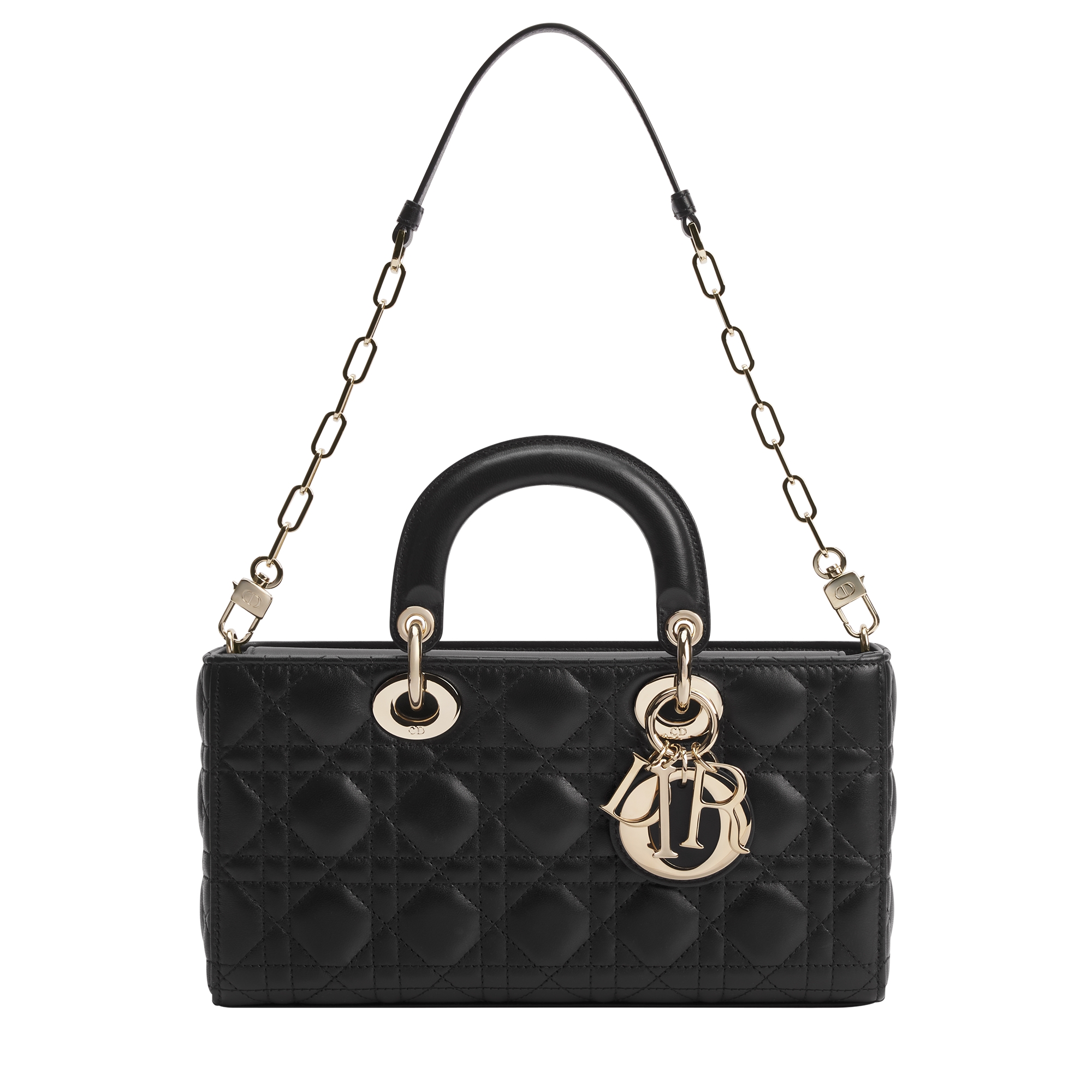 Medium Lady D-Joy Bag Black Cannage Lambskin E07