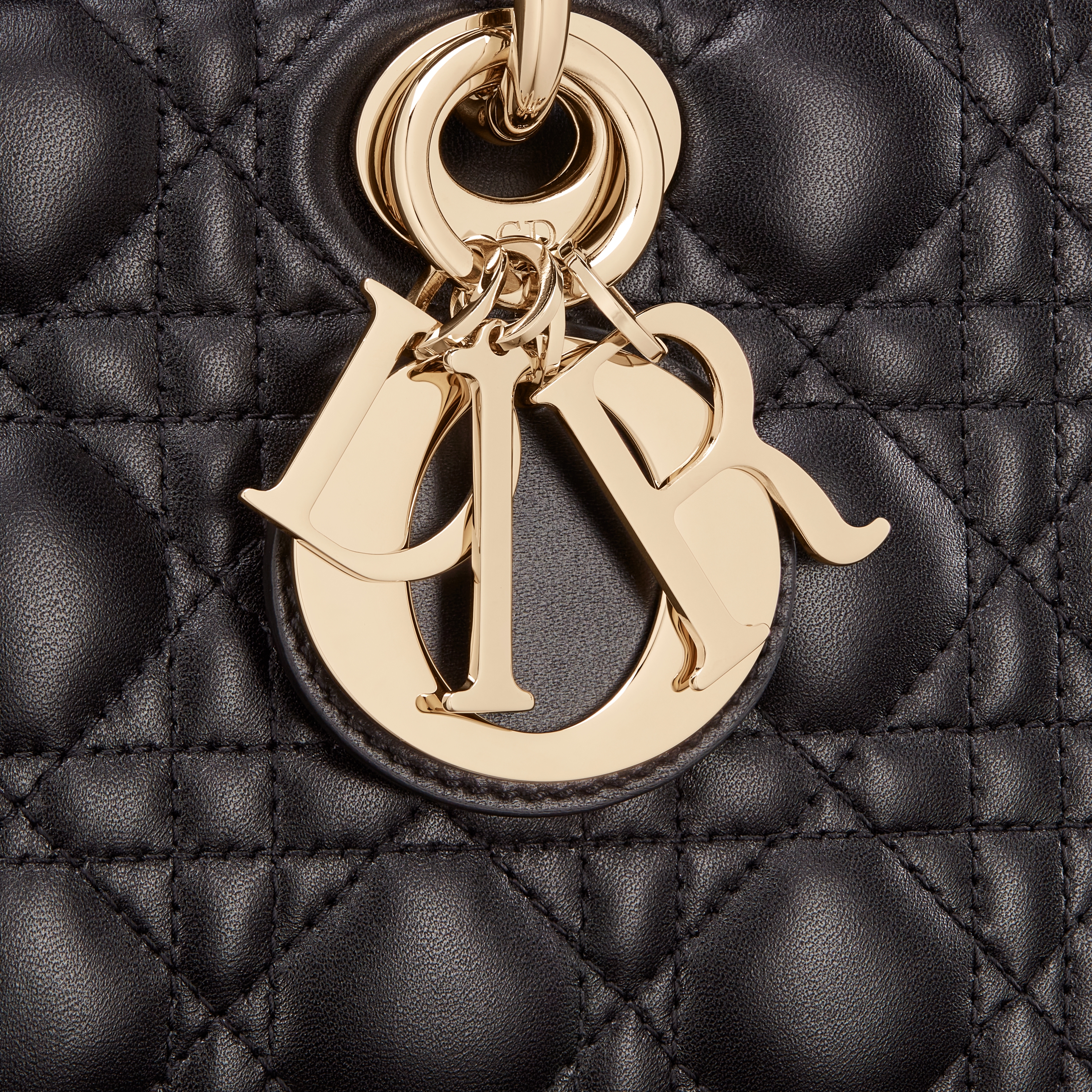 Medium Lady D-Joy Bag Black Cannage Lambskin E09