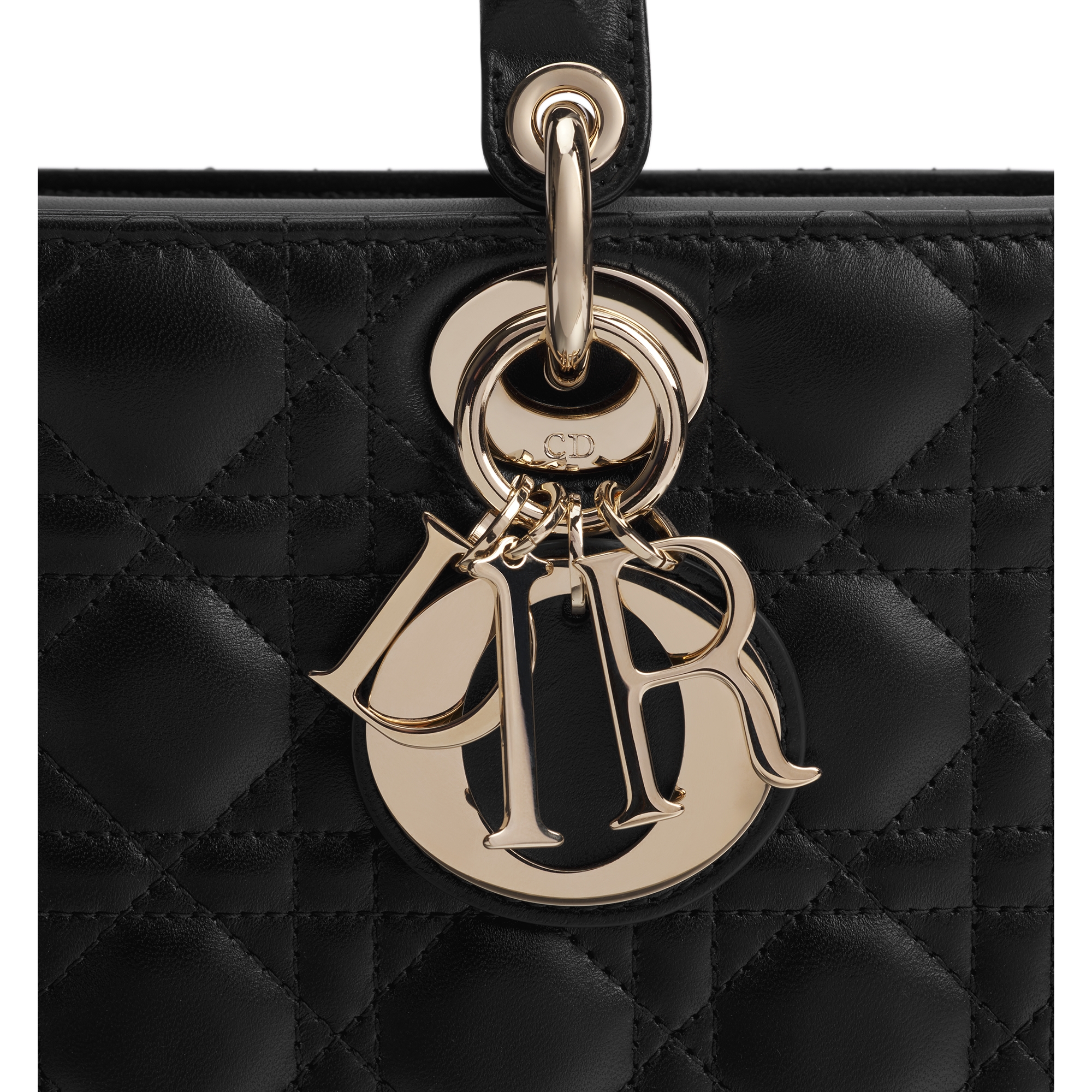 Medium Lady D-Joy Bag Black Cannage Lambskin E09