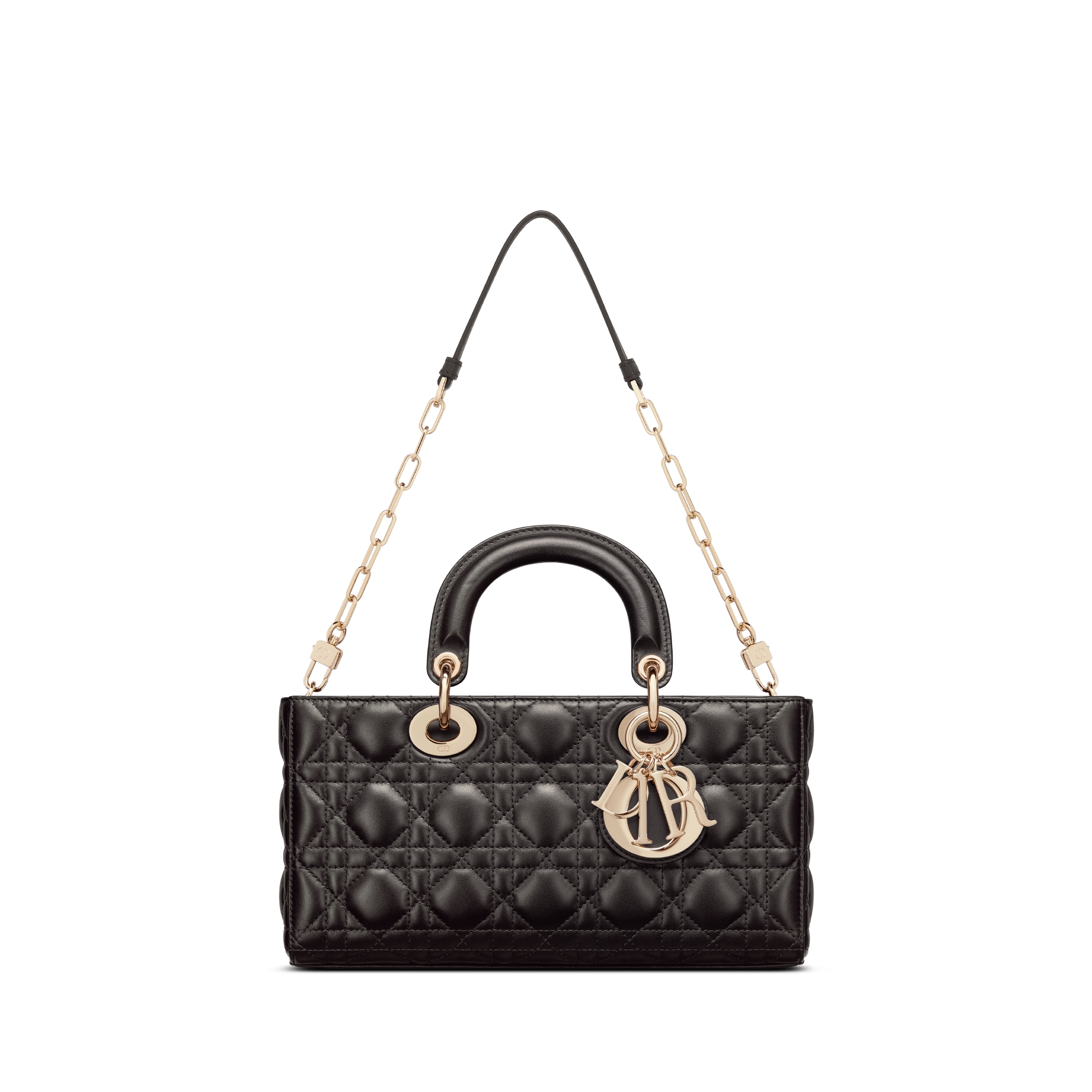 Medium Lady D-Joy Bag Black Cannage Lambskin E10