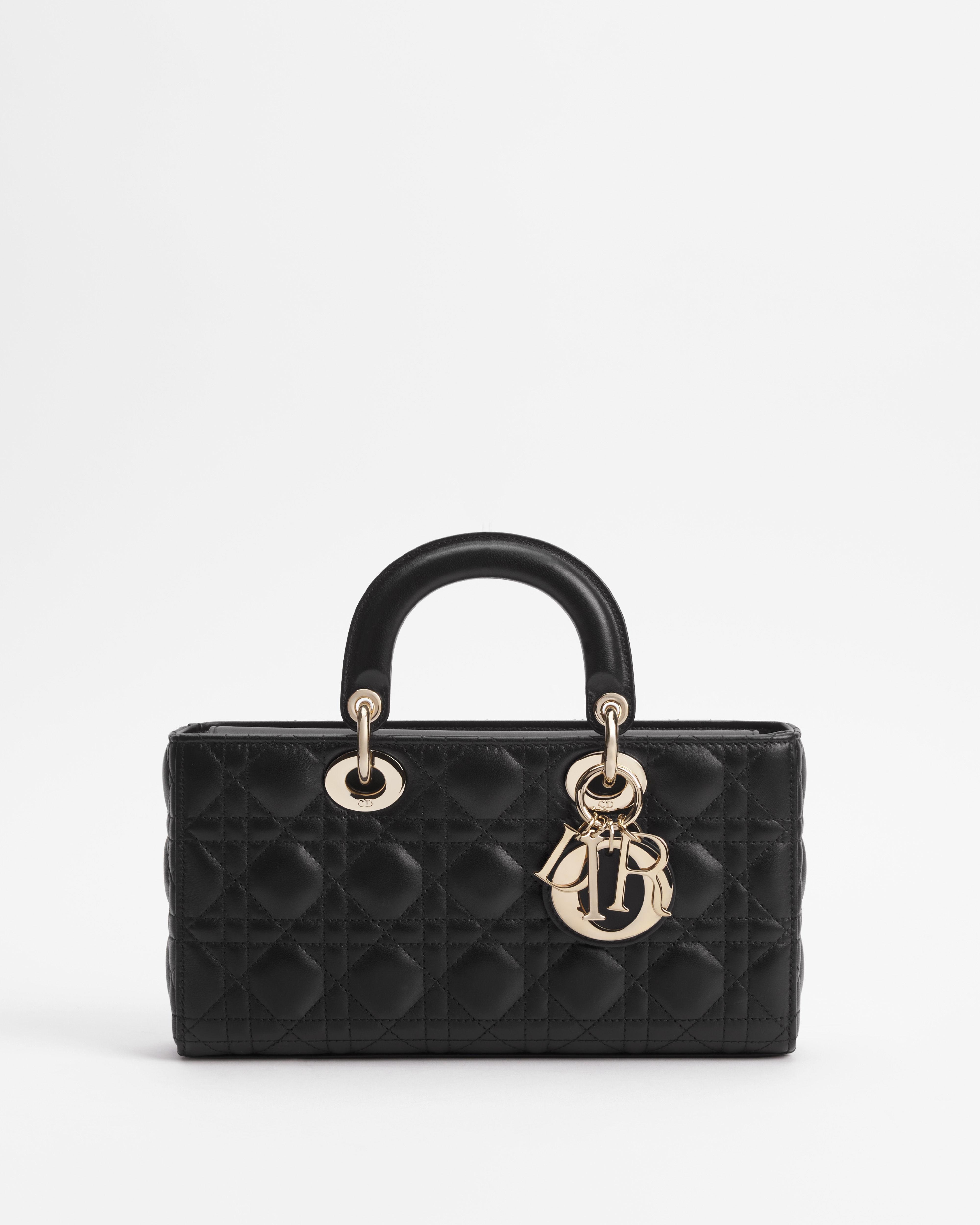 Medium Lady D-Joy Bag Black Cannage Lambskin E01