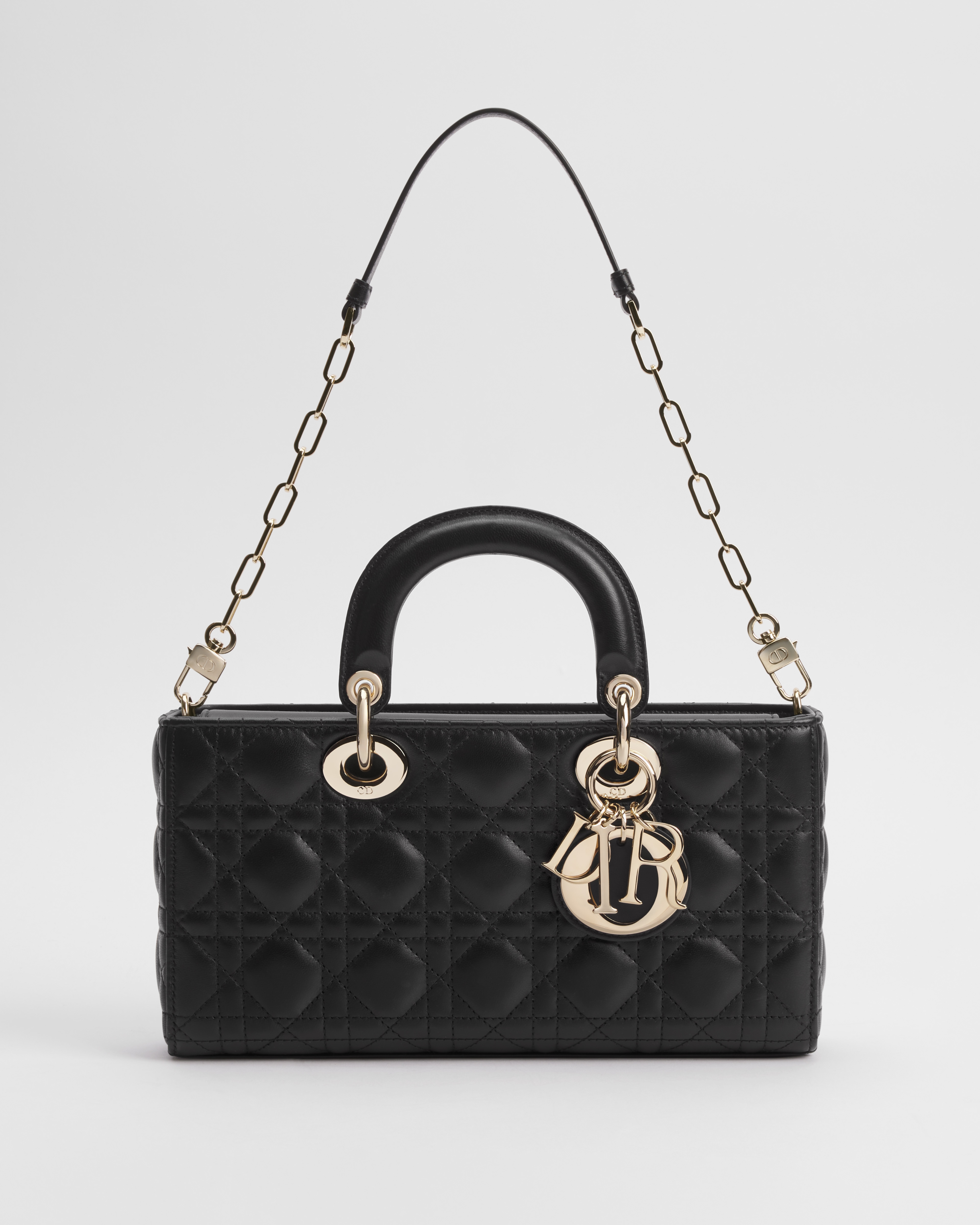 Medium Lady D-Joy Bag Black Cannage Lambskin E07