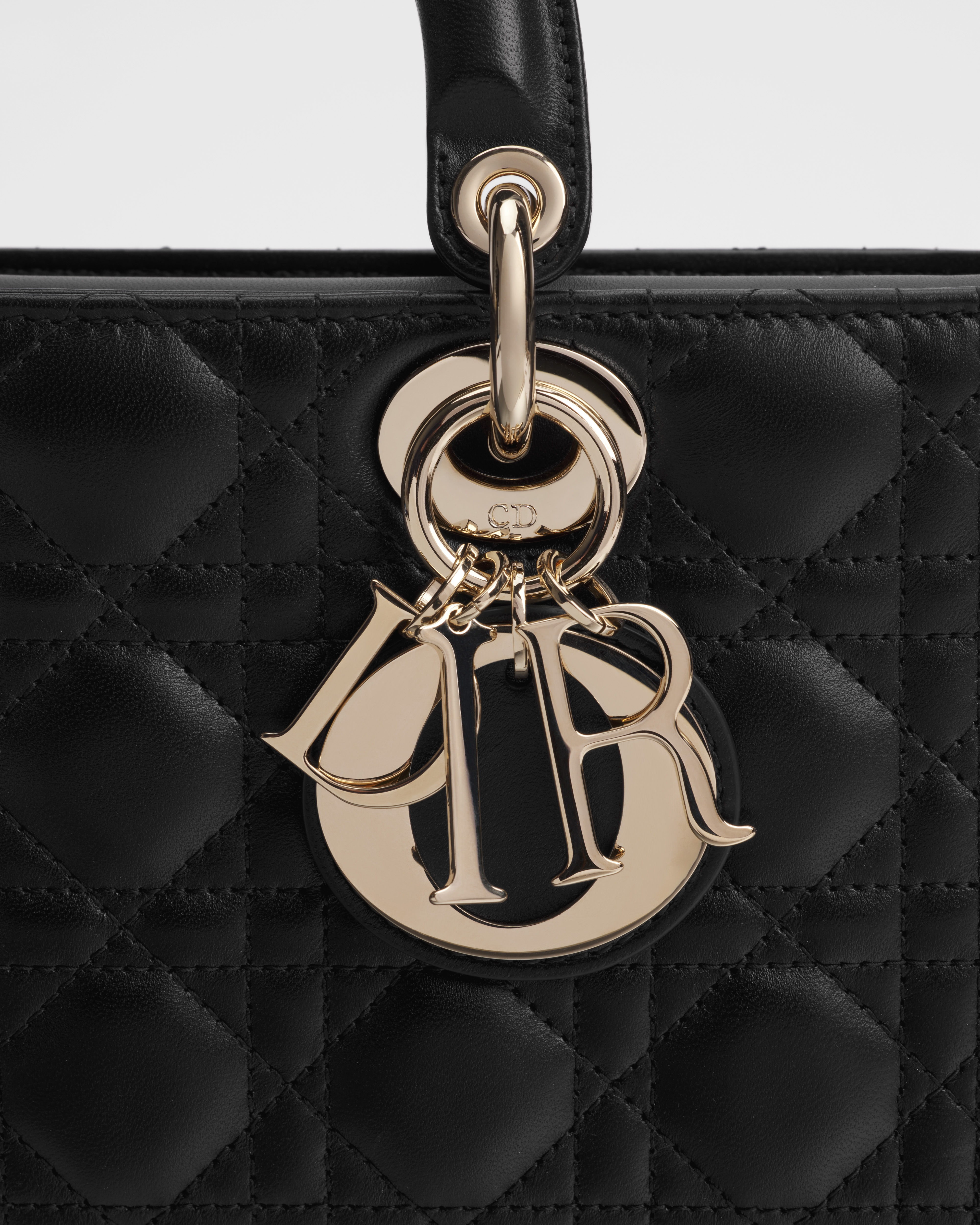 Medium Lady D-Joy Bag Black Cannage Lambskin E09