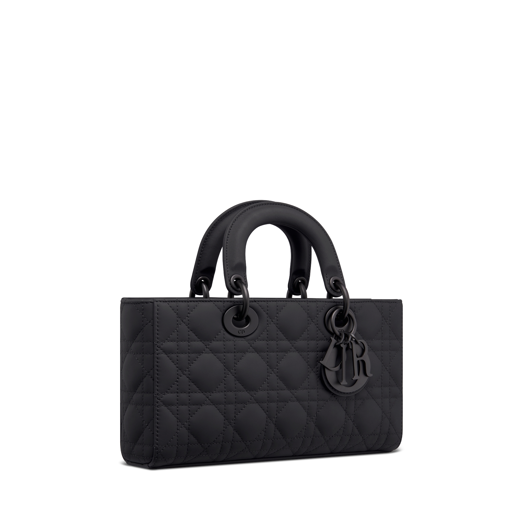 Sac Lady D-Joy Medium Cuir de veau Cannage ultramatte noir E03