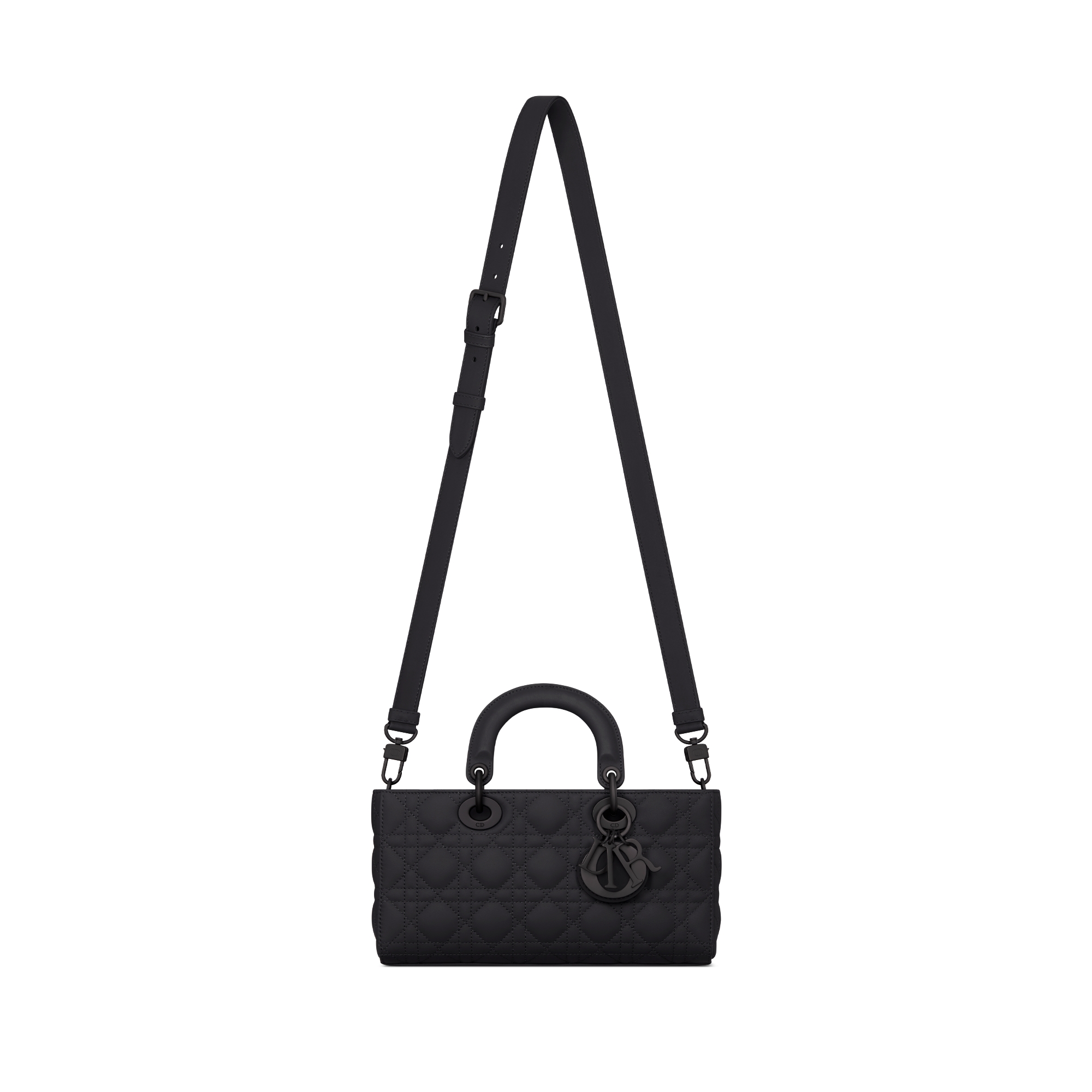 Sac Lady D-Joy Medium Cuir de veau Cannage ultramatte noir E07