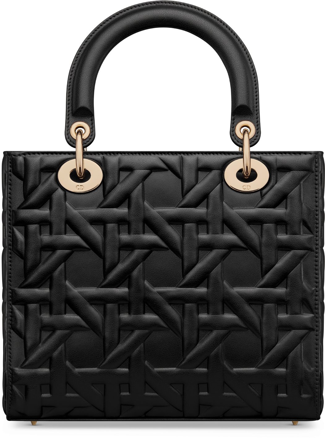 Medium Lady Dior Bag Black Graphic Cannage Calfskin DIOR