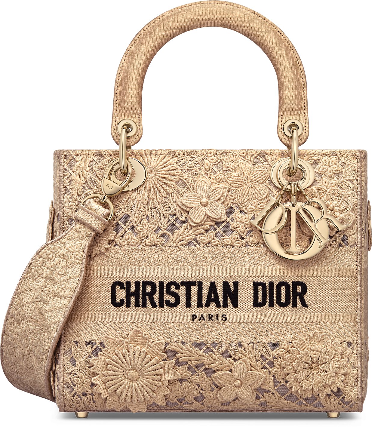 DIOR | Lady D-Lite バッグ ミディアム D-Lace エンブロイダリー