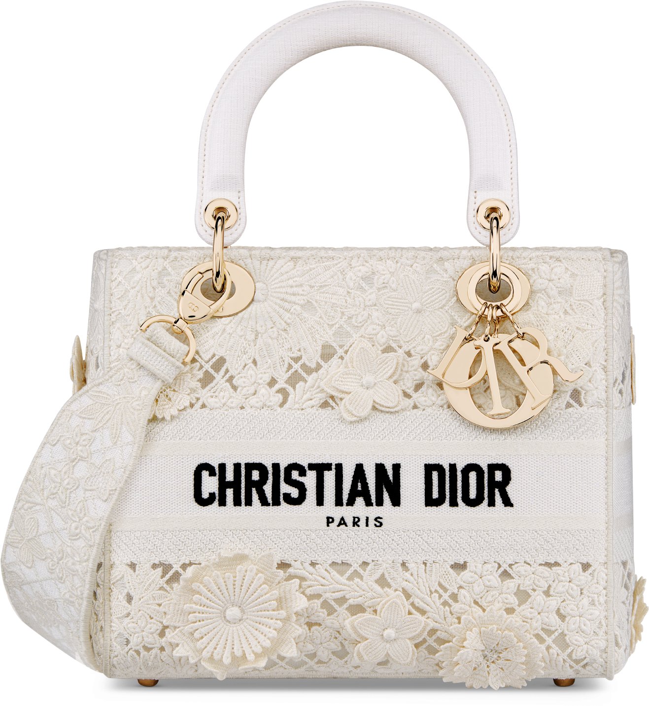 DIOR | Lady D-Lite バッグ ミディアム D-Lace エンブロイダリー
