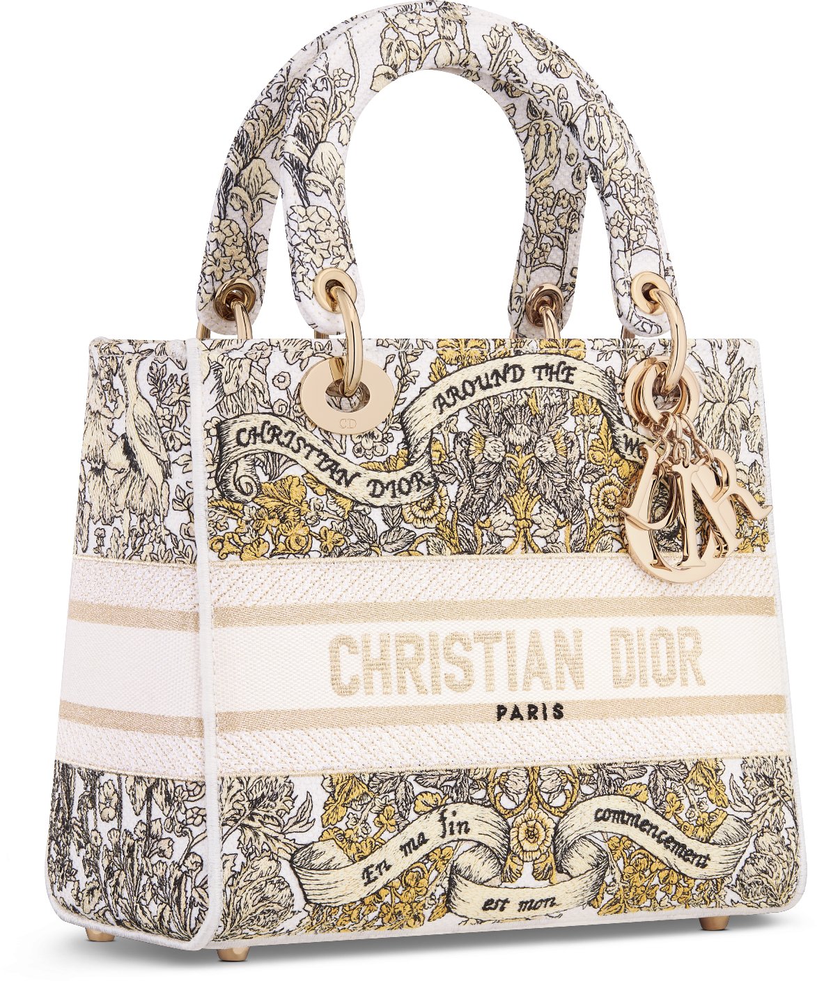 DIOR | Lady D-Lite バッグ ミディアム Dior Around the World エンブロイダリー