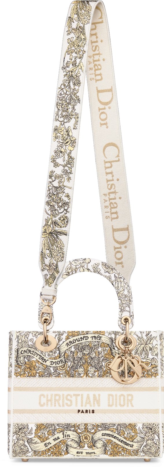 DIOR | Lady D-Lite バッグ ミディアム Dior Around the World エンブロイダリー