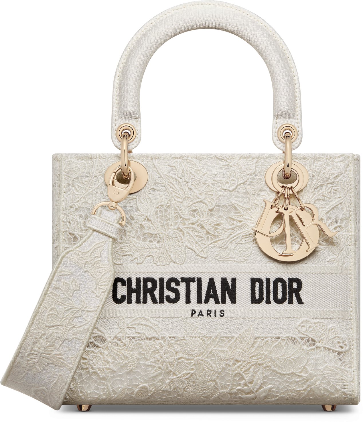 DIOR | Lady D-Lite バッグ ミディアム Dior Chardons マクラメエンブロイダリー