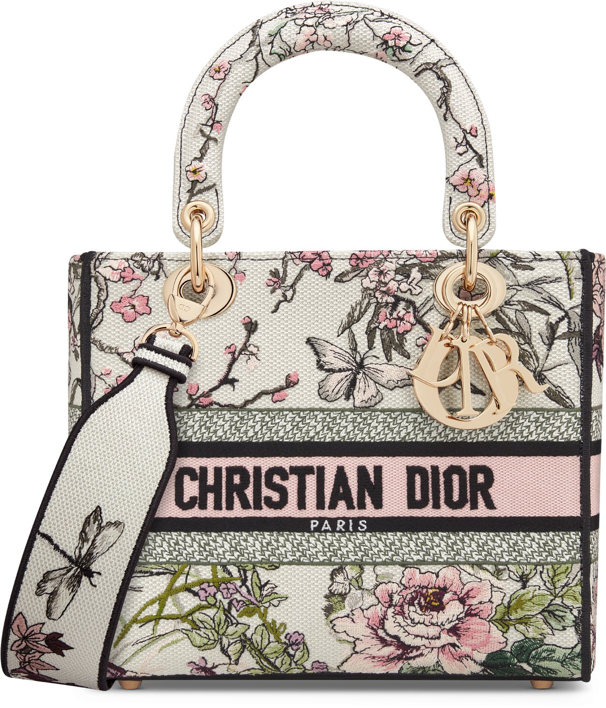 【繊細な蝶のモチーフ】Dior バッグスモール Lady D-Lite 繊細な蝶のモチーフ】Dior バッグスモール Lady D-Lite