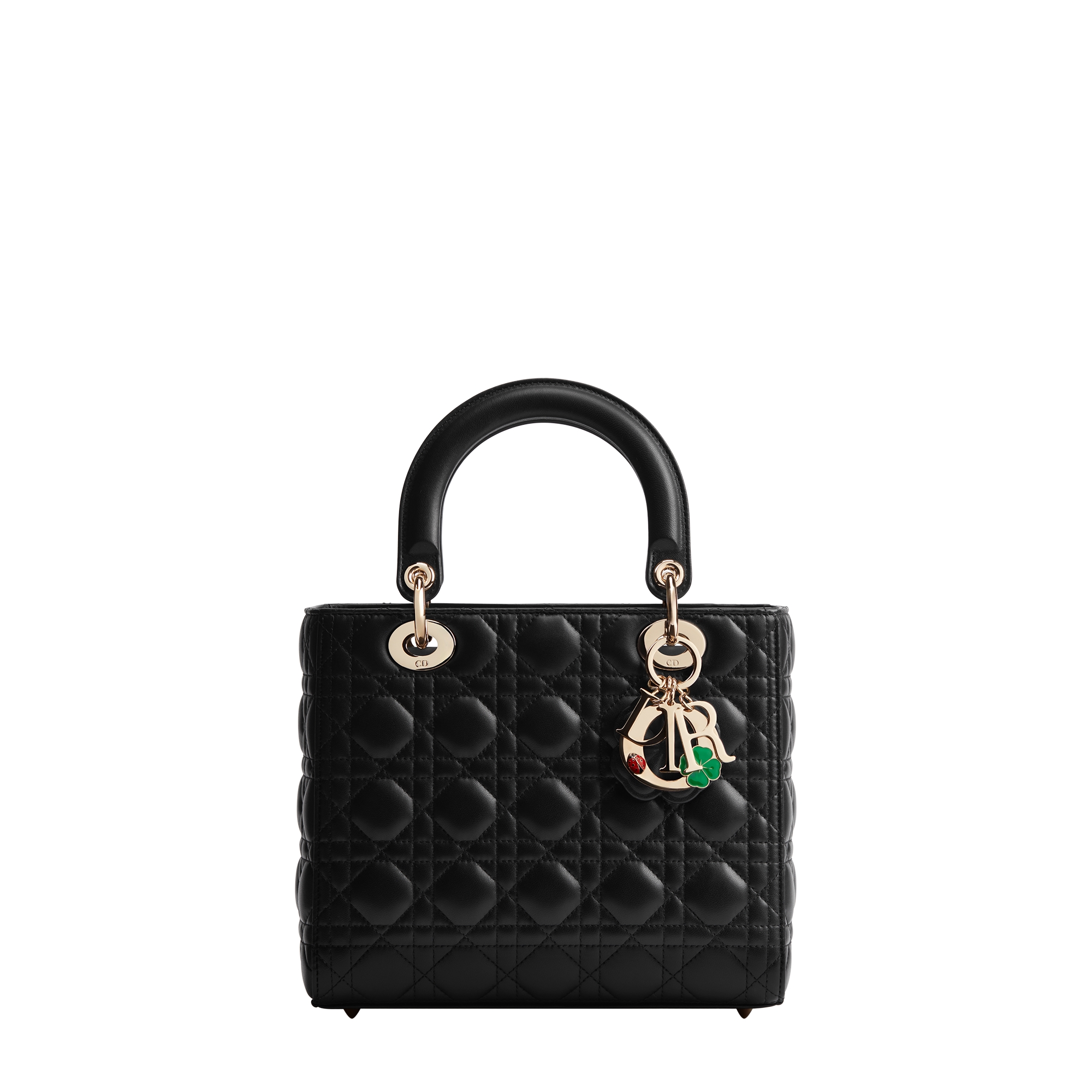 Medium Lady Dior Bag Black Cannage Lambskin | DIOR
