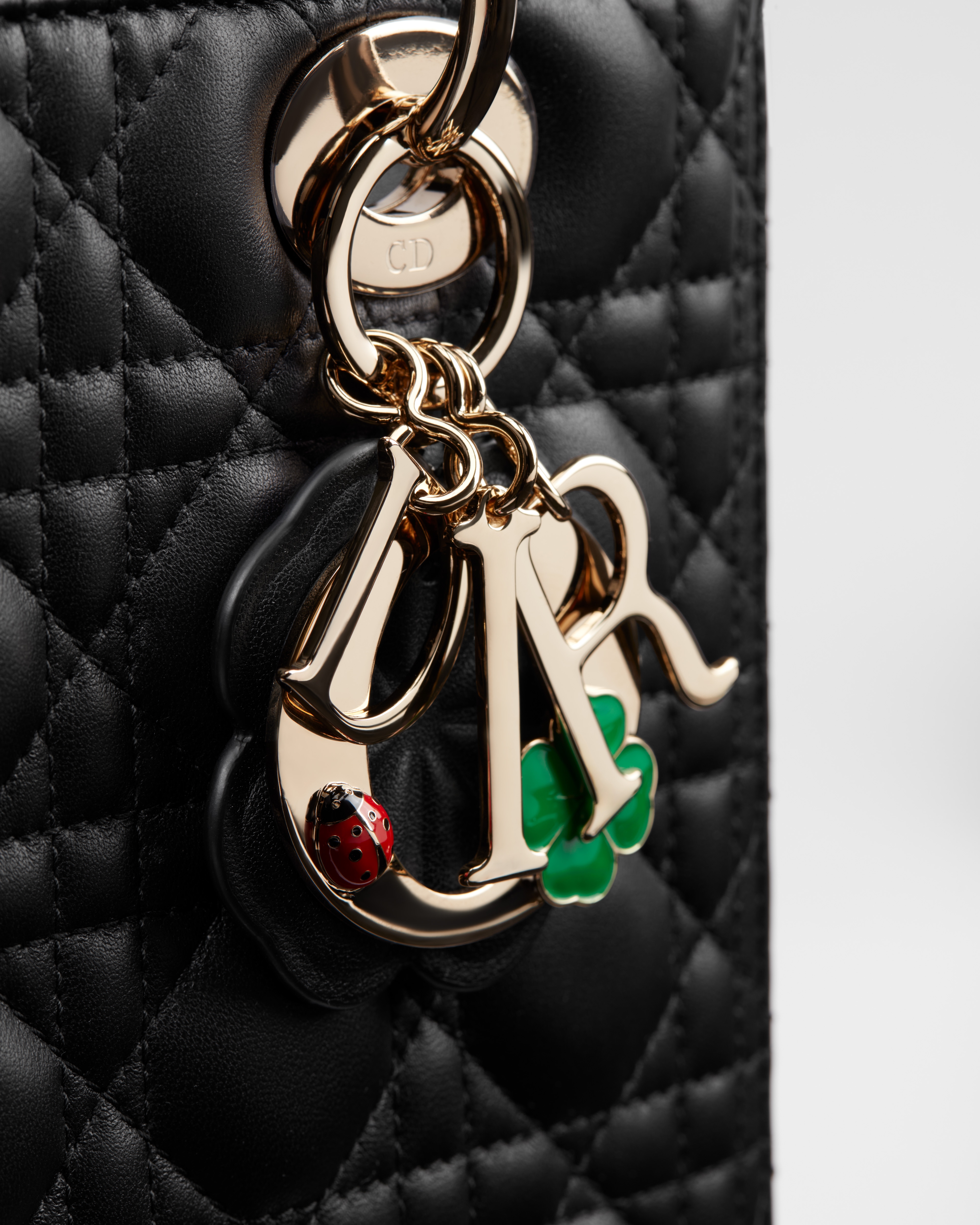 Medium Lady Dior Bag Black Cannage Lambskin E09