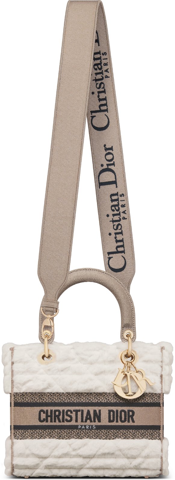 DIOR | Lady D-Lite バッグ ミディアム カナージュ ラムスキンシアリング