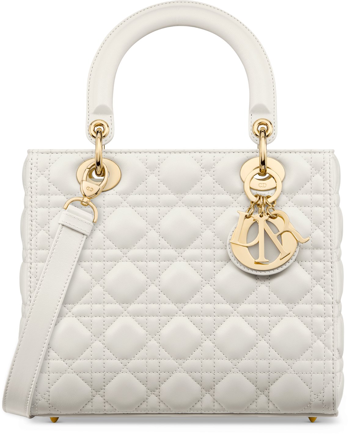 Medium Lady Dior Bag Latte Cannage Lambskin DIOR
