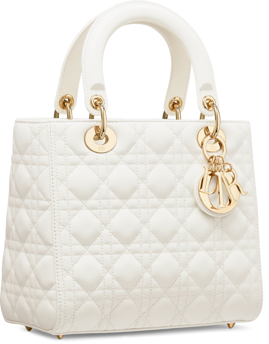 Medium Lady Dior Bag Three quarter closed view