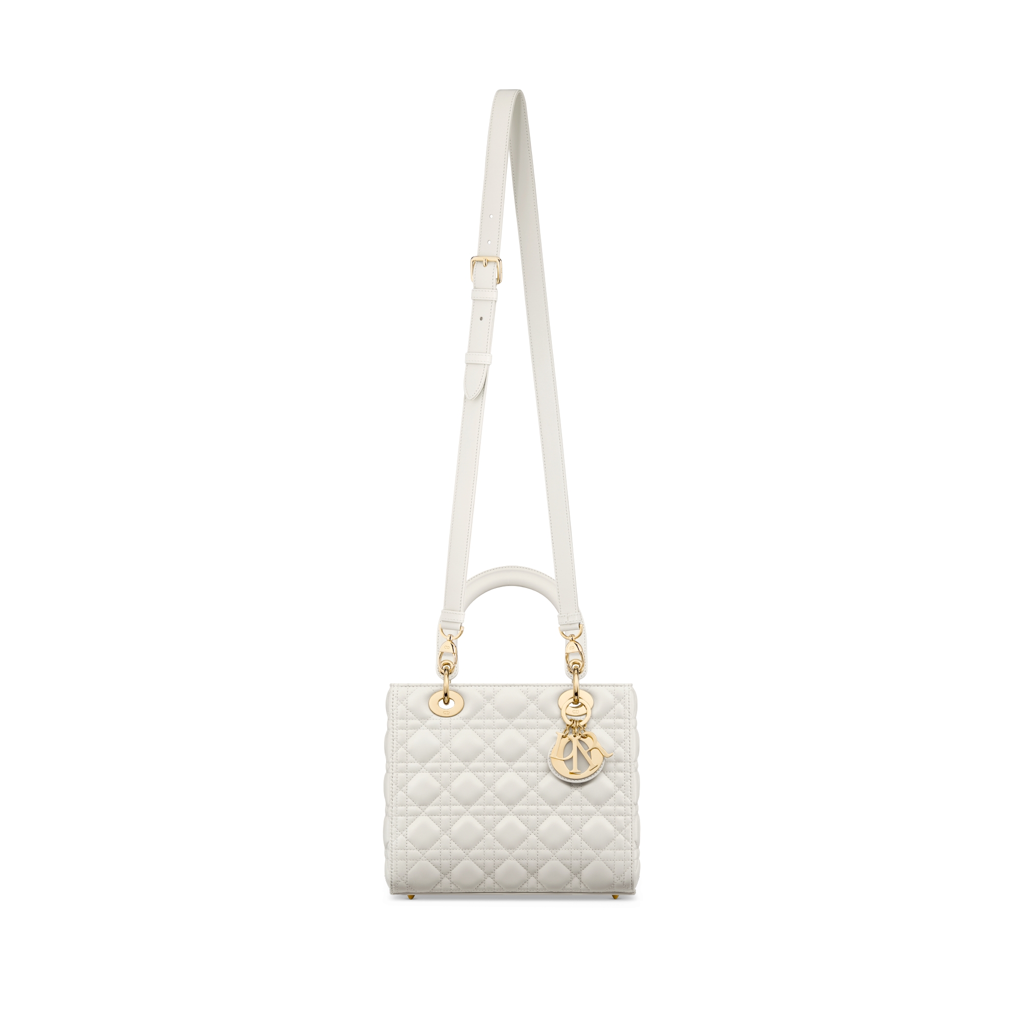Medium Lady Dior Bag Latte Cannage Lambskin E07