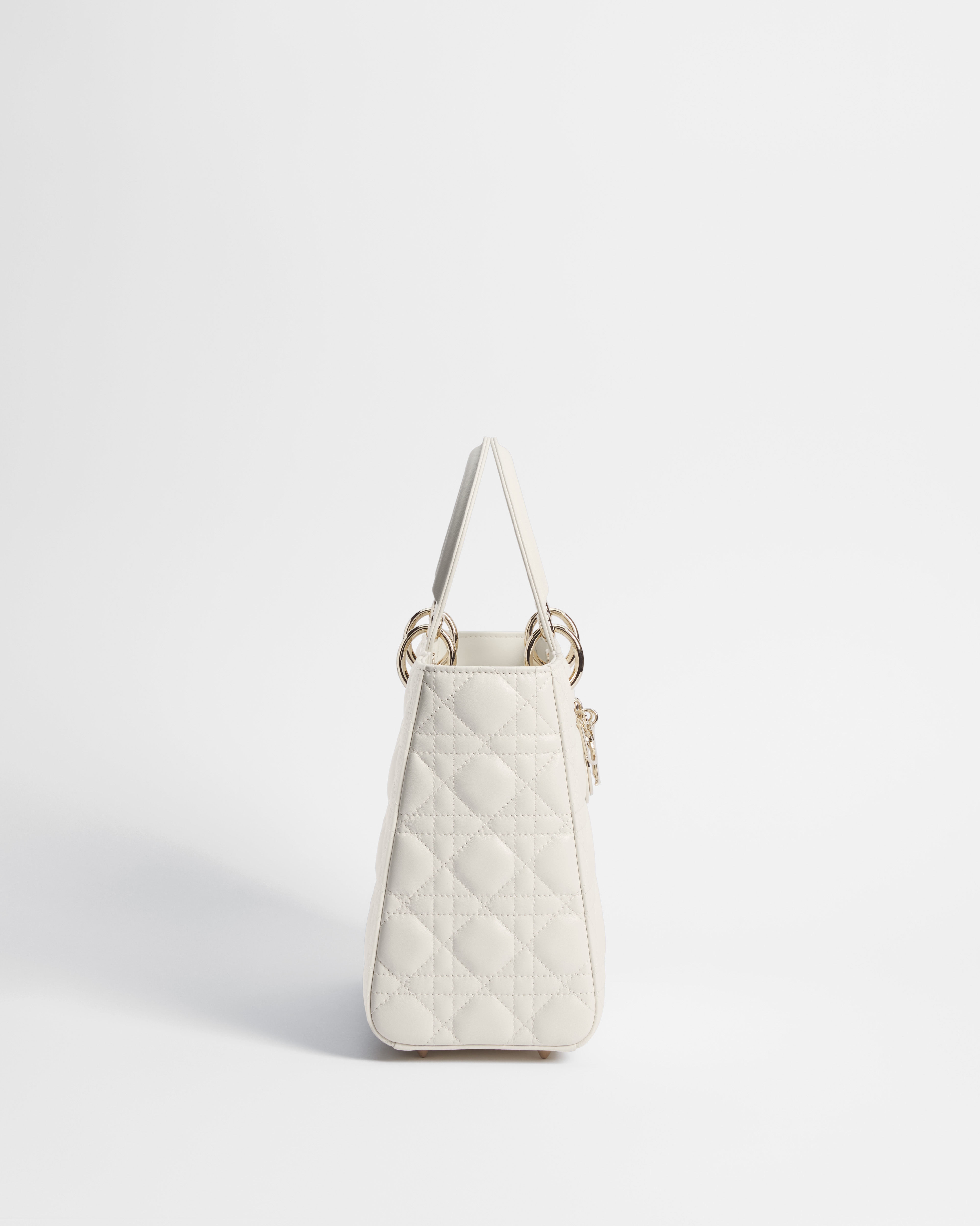 Medium Lady Dior Bag Latte Cannage Lambskin E02