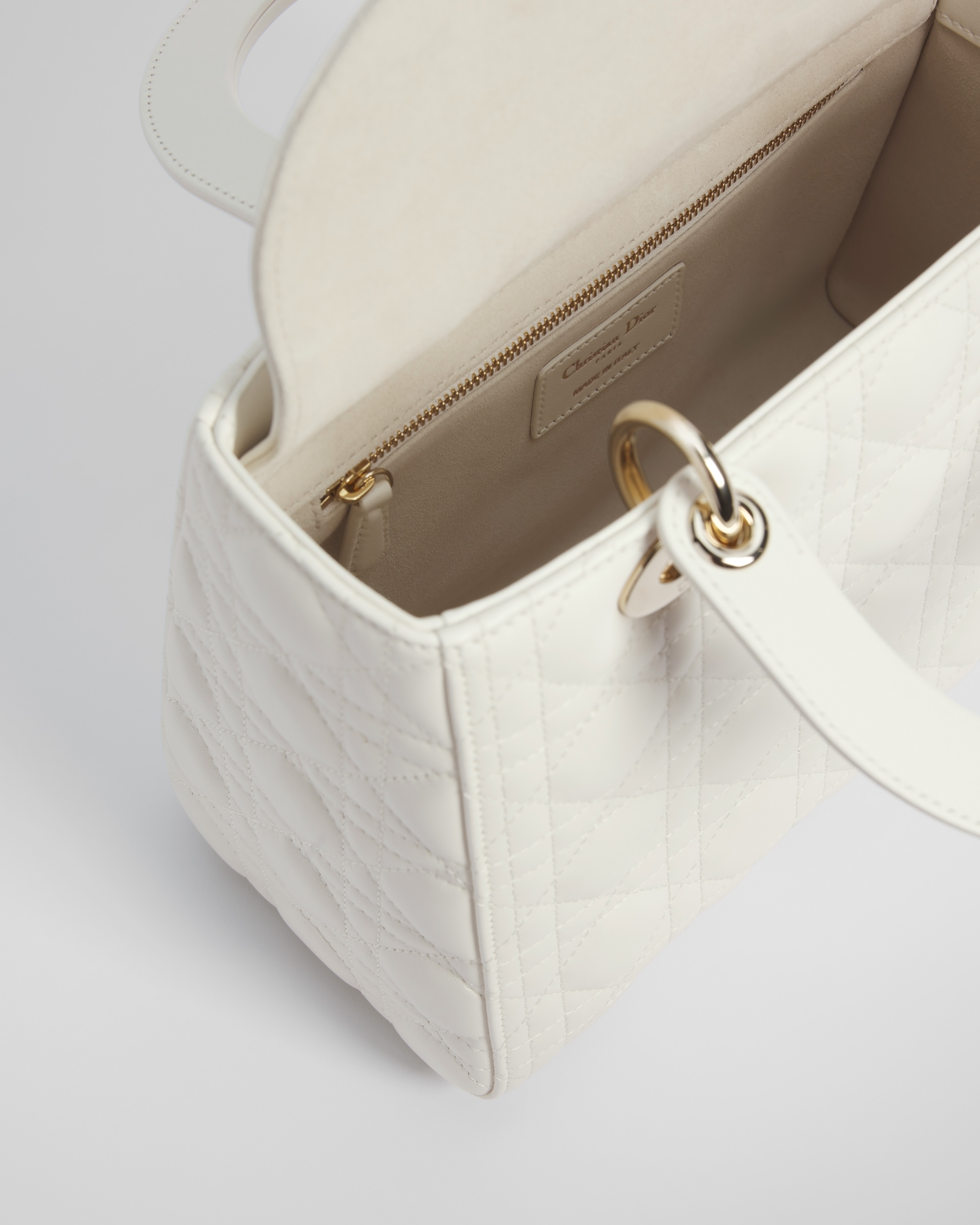 Medium Lady Dior Bag Latte Cannage Lambskin E06