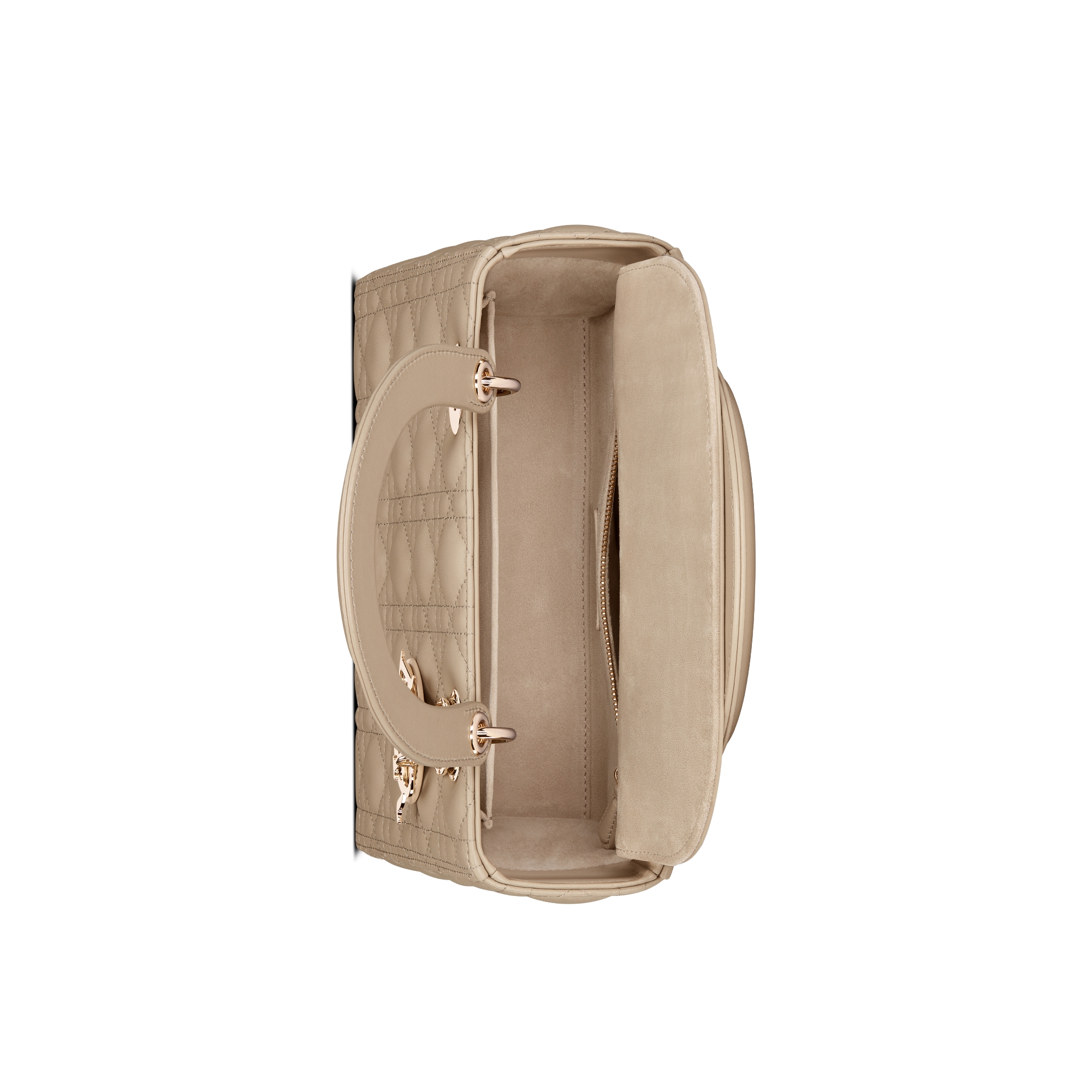 Bolsa Lady Dior média Pele de cordeiro Cannage bege-areia E06