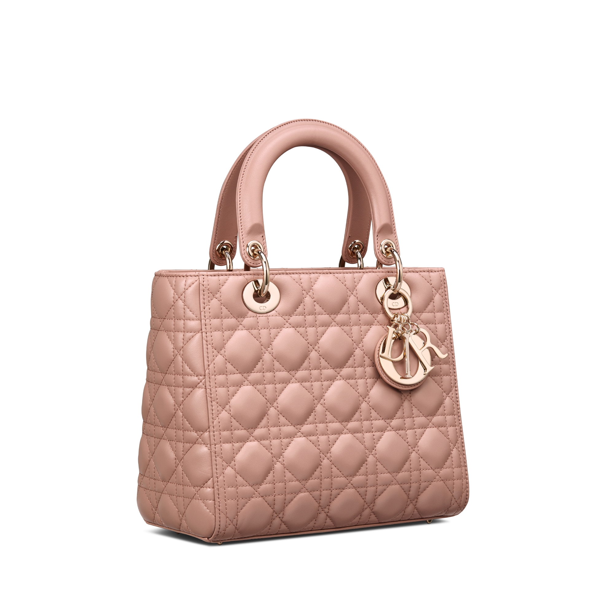 Medium Lady Dior Bag Blush Cannage Lambskin E03