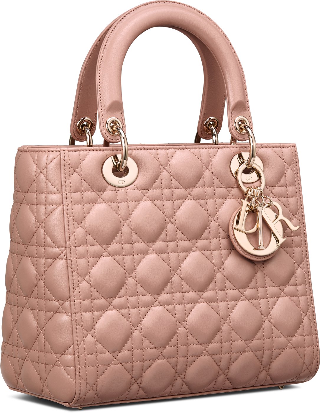 Medium Lady Dior Bag Three quarter closed view