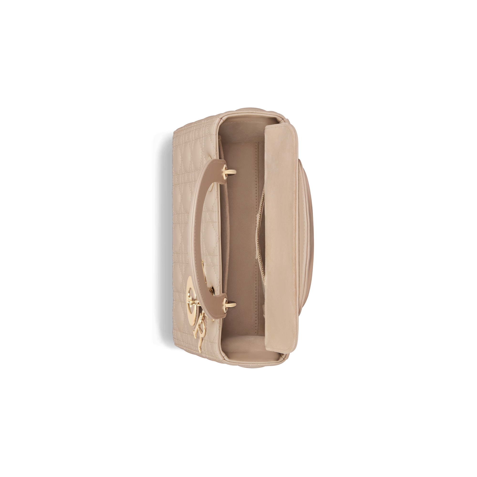 Medium Lady Dior Bag Powder Beige Cannage Lambskin E06