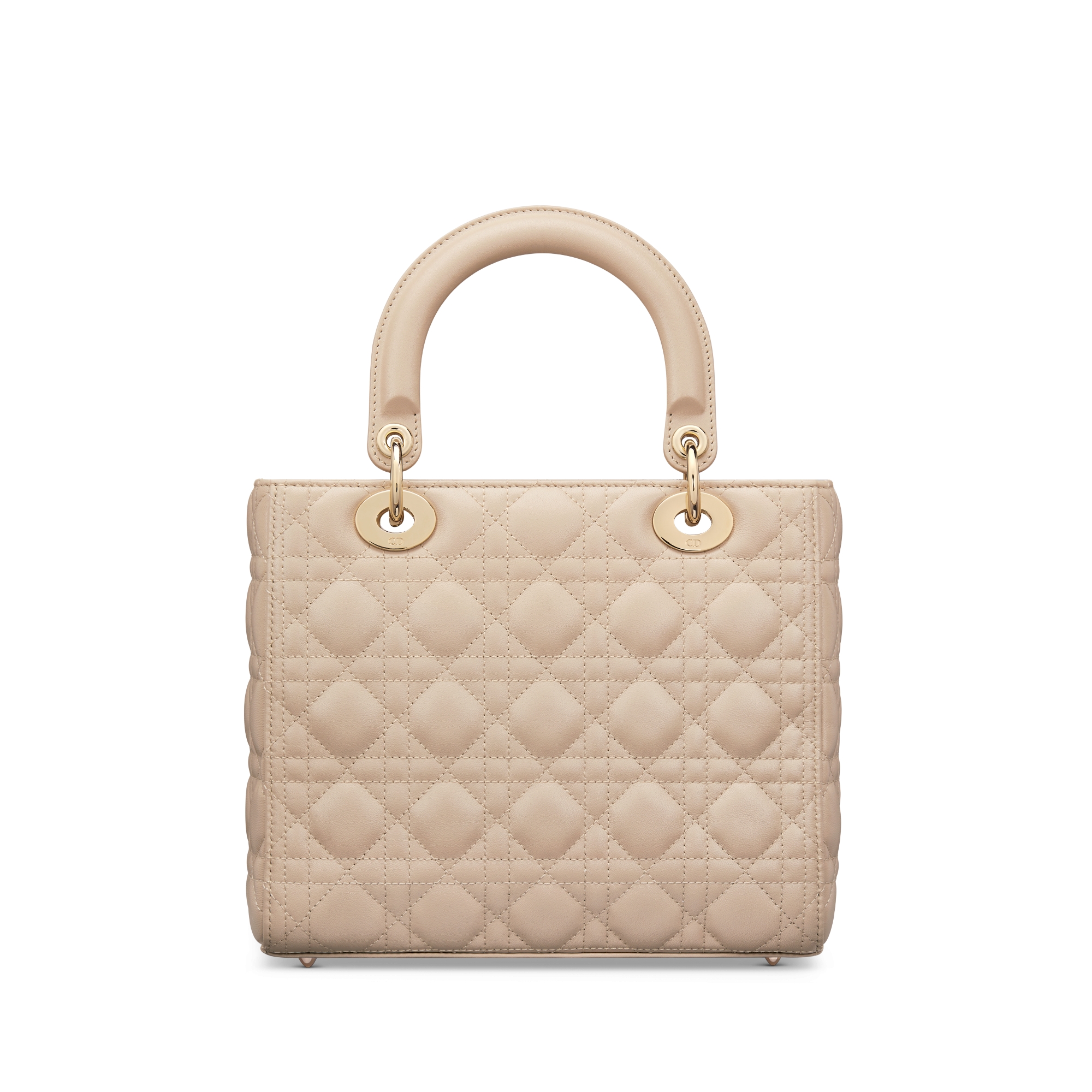 Medium Lady Dior Bag Powder Beige Cannage Lambskin E08