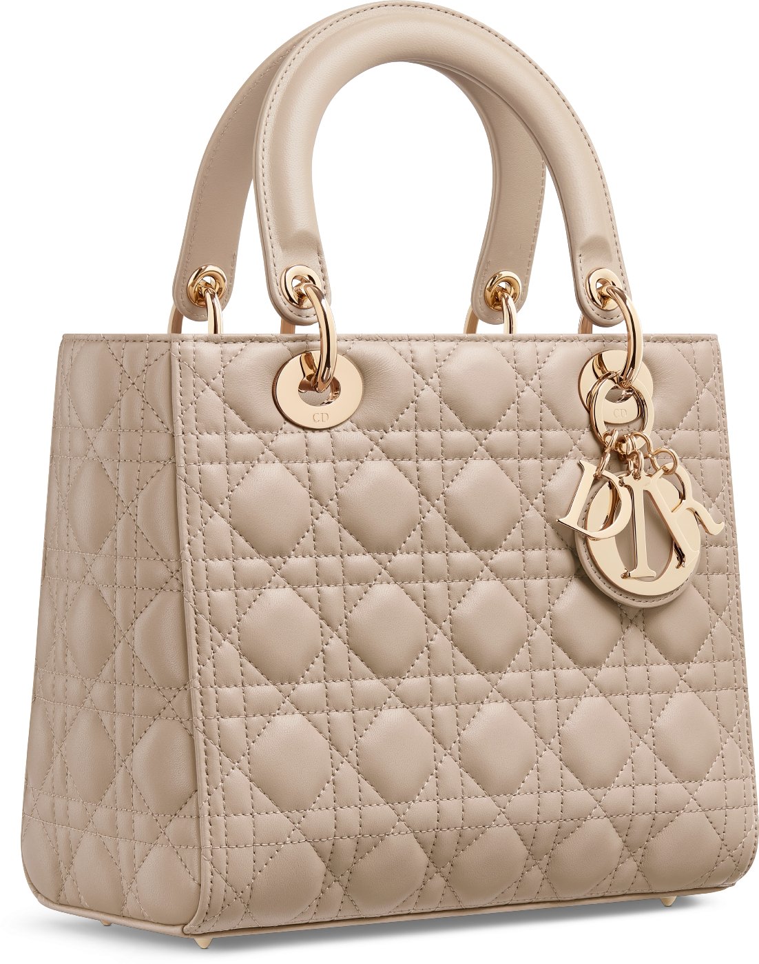 Medium Lady Dior Bag Three quarter closed view