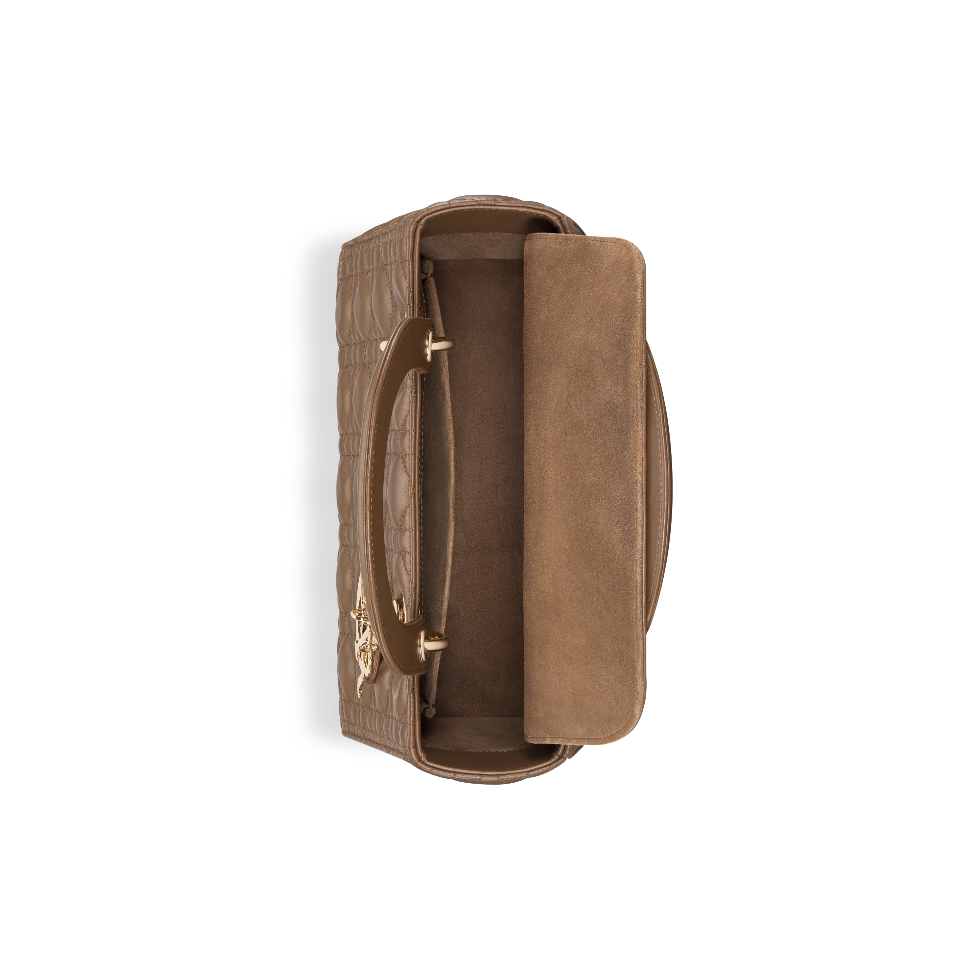 Medium Lady Dior Bag Tobacco Brown Cannage Lambskin E06