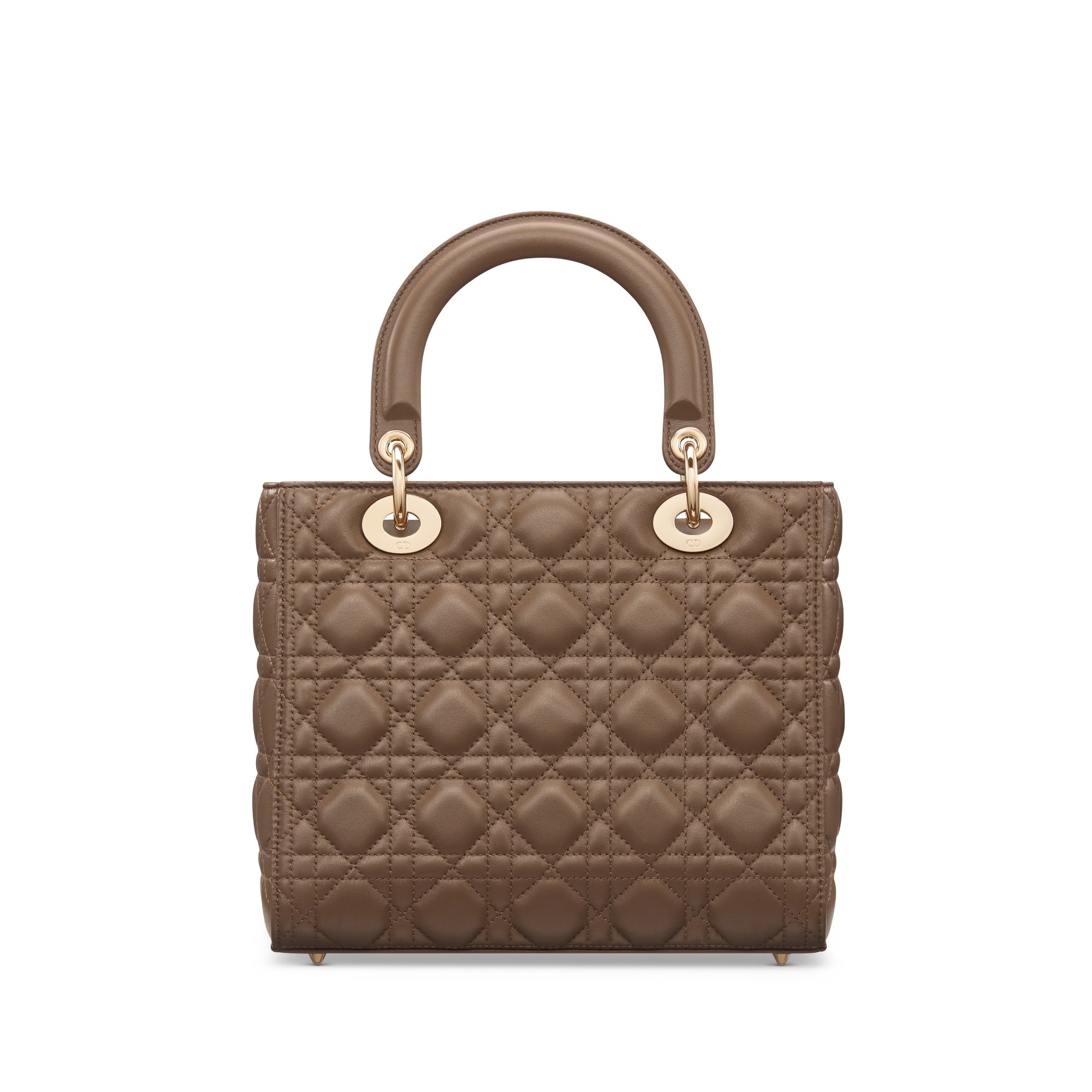 Medium Lady Dior Bag Tobacco Brown Cannage Lambskin E08