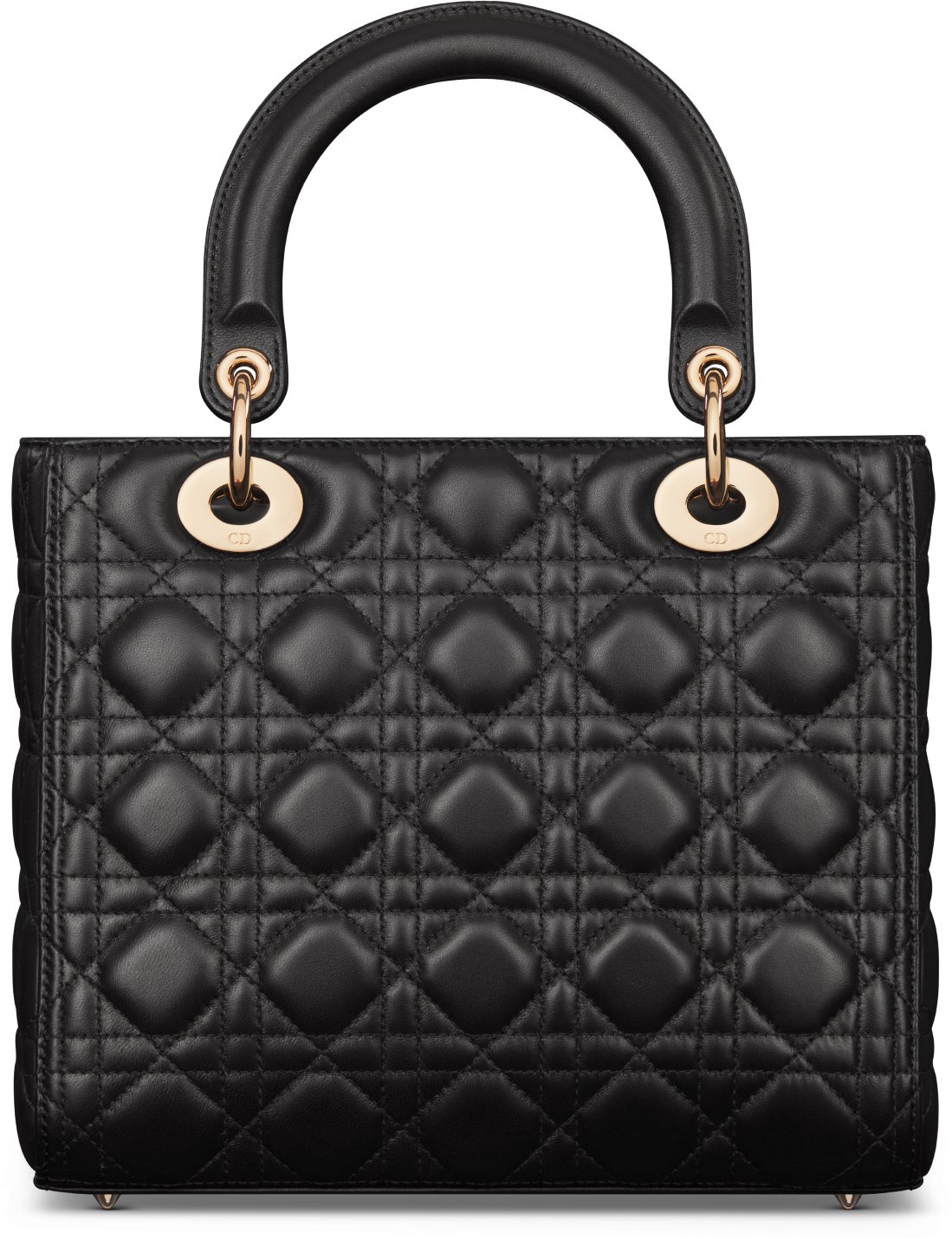 Lady dior black lambskin outlet