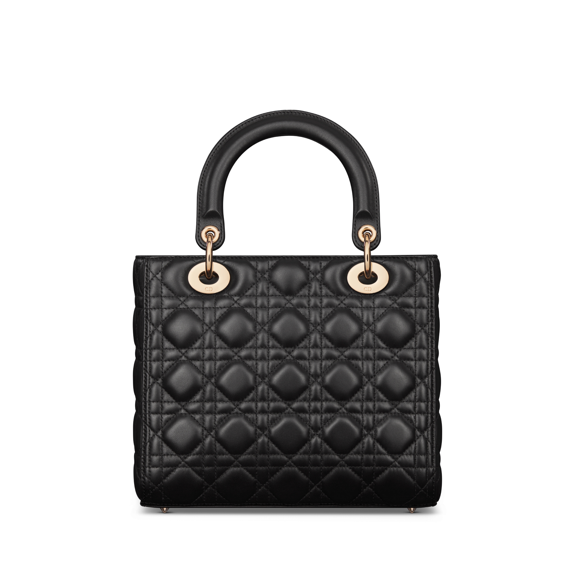 Medium Lady Dior Bag Black Cannage Lambskin E08
