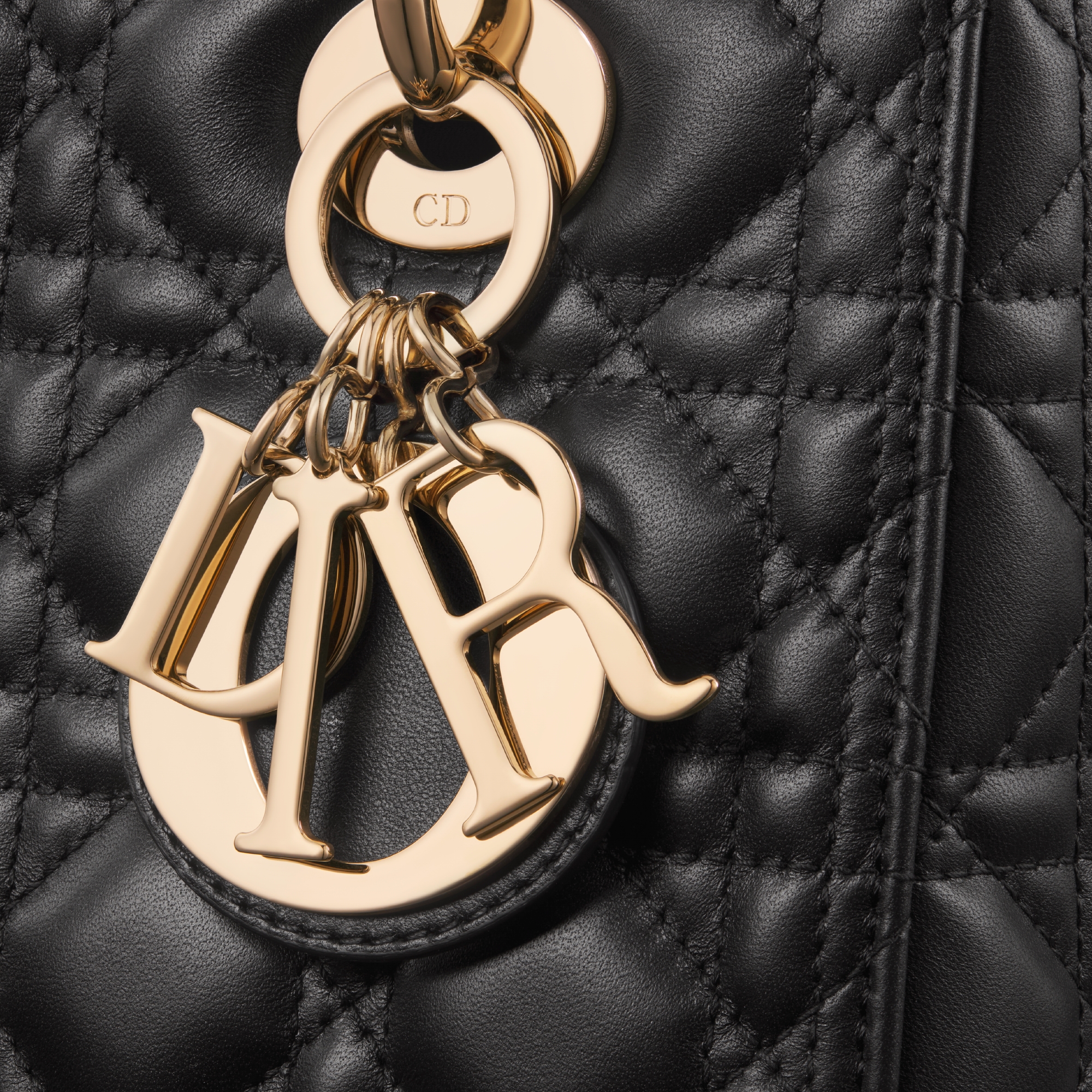 Medium Lady Dior Bag Black Cannage Lambskin E09