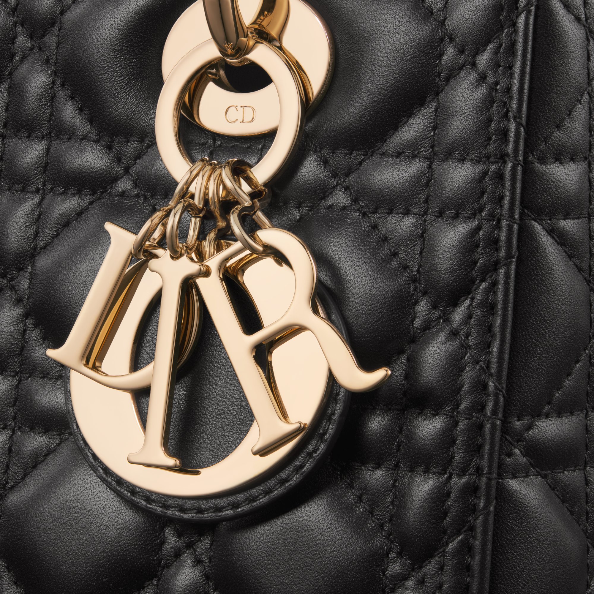 DIOR Medium Lady Dior Bag Black Cannage Lambskin Women