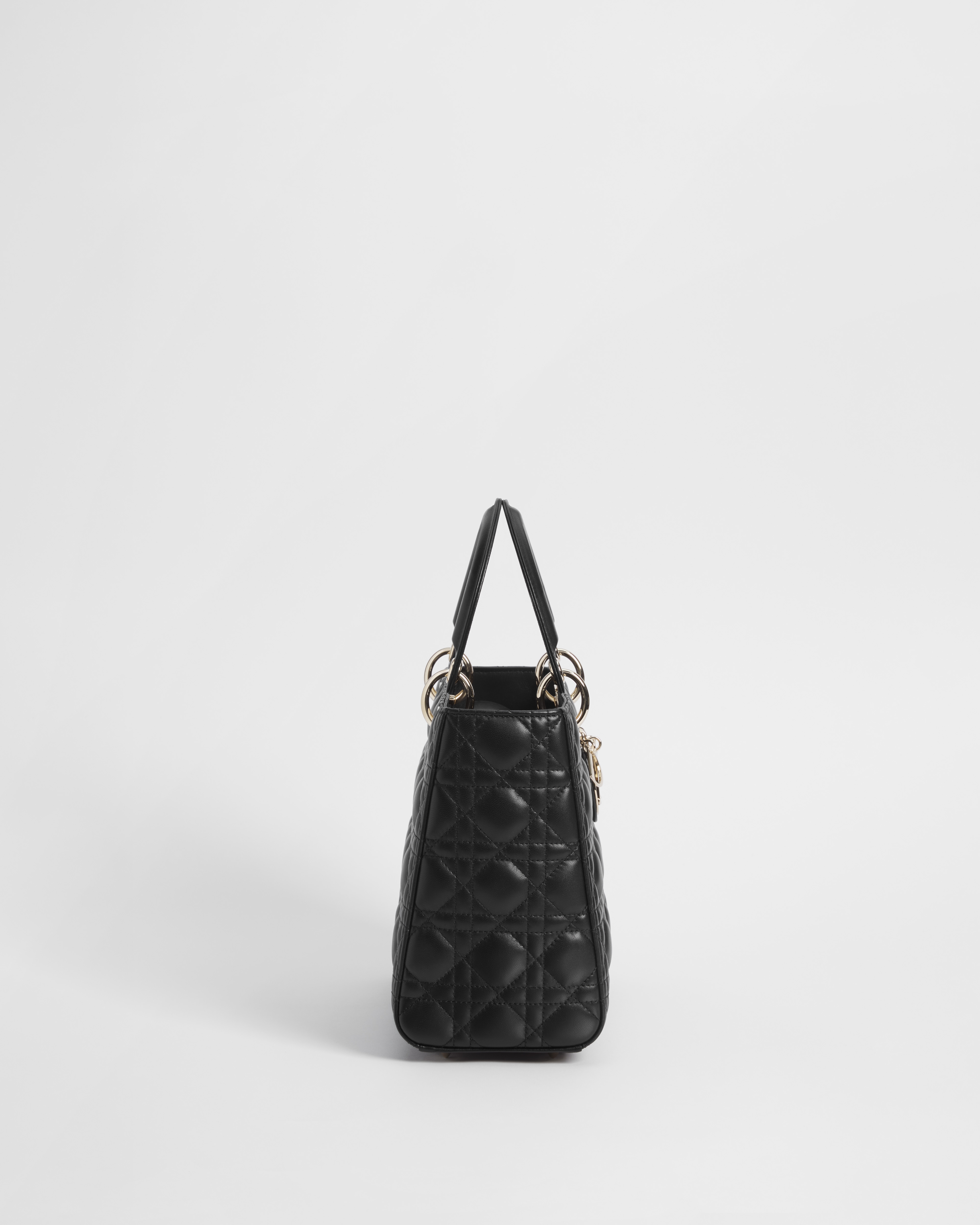 Medium Lady Dior Bag Black Cannage Lambskin E02