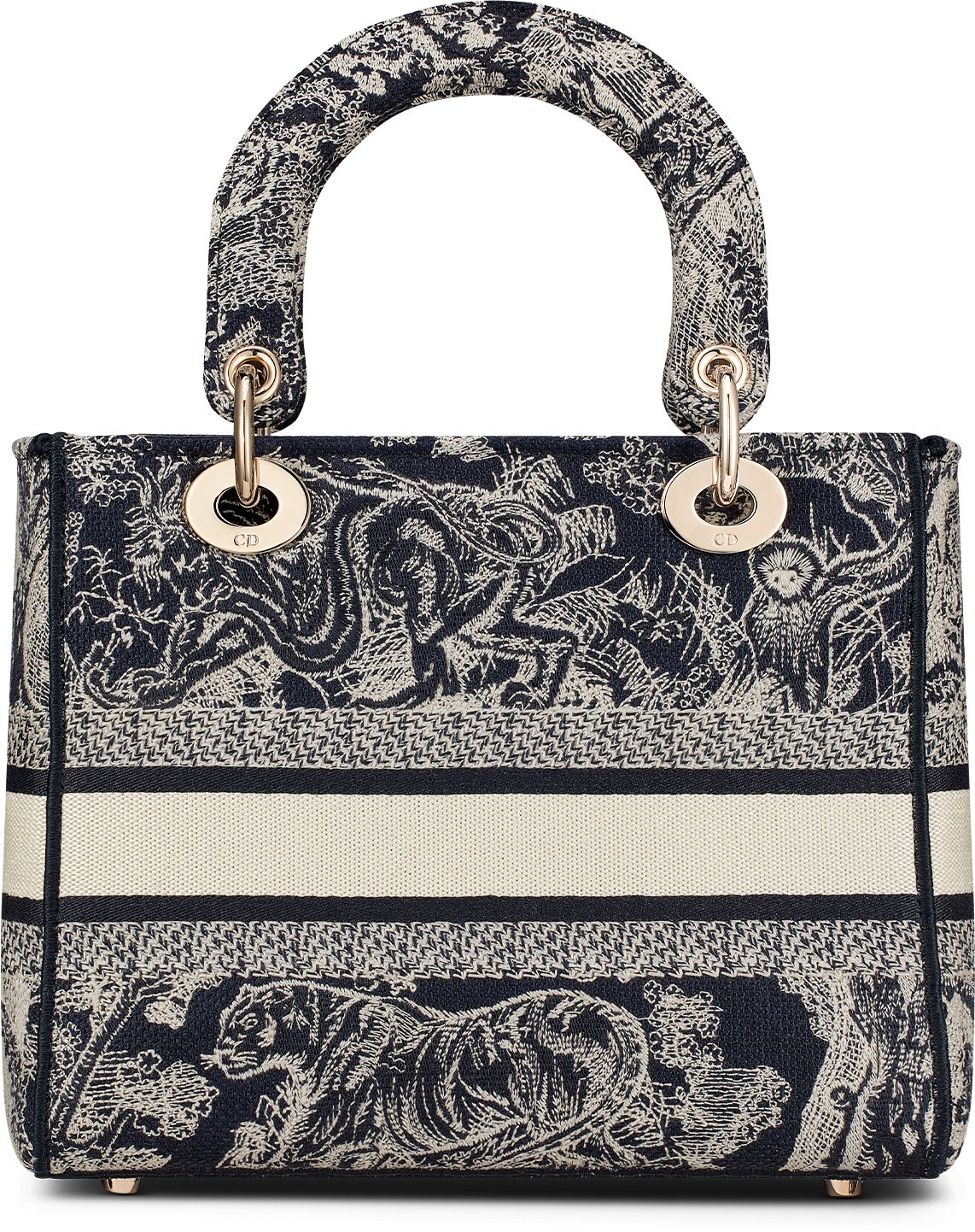 Medium Lady D Lite Bag Blue Toile de Jouy Reverse Embroidery DIOR