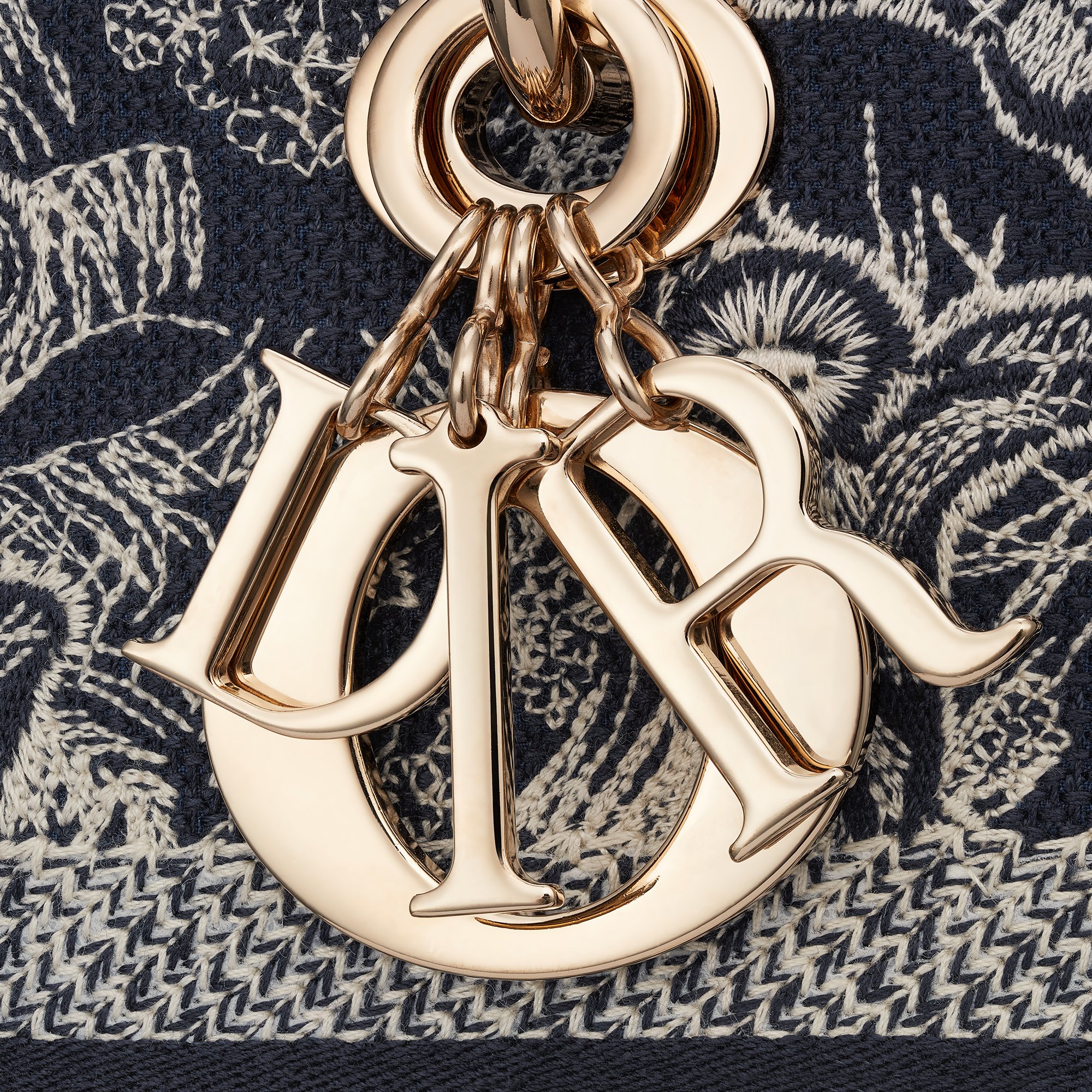 DIOR | Lady D-Lite バッグ ミディアム トワル ドゥ ジュイ リバース エンブロイダリー