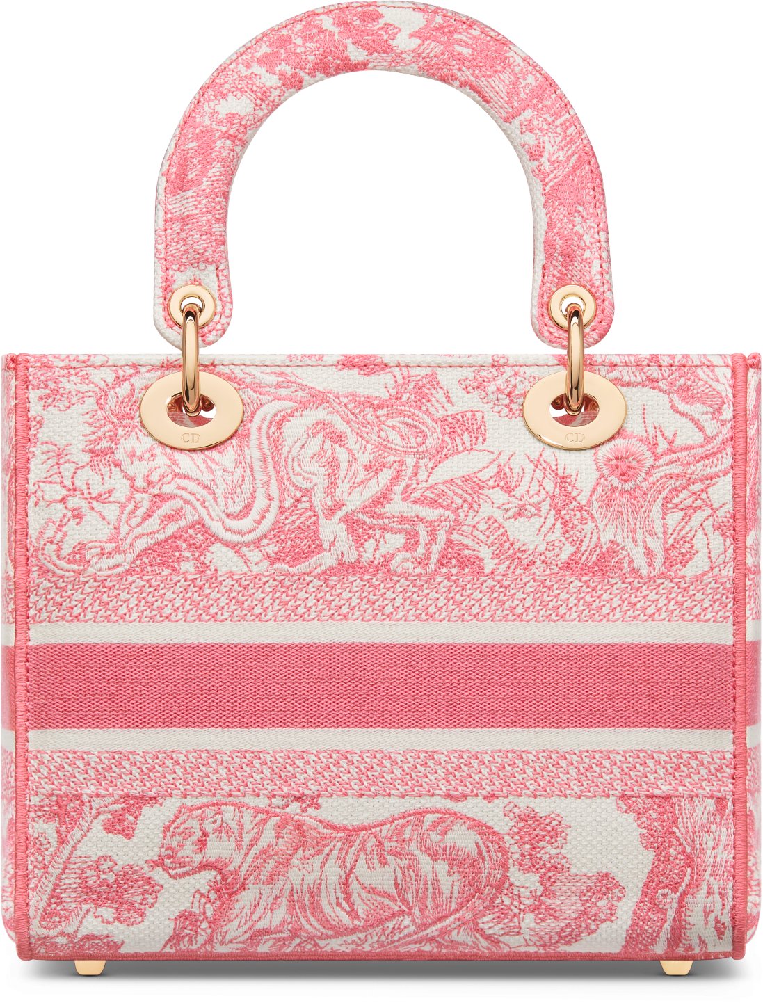Medium Dioriviera Lady D Lite Bag Candy Pink Toile de Jouy Embroidery DIOR