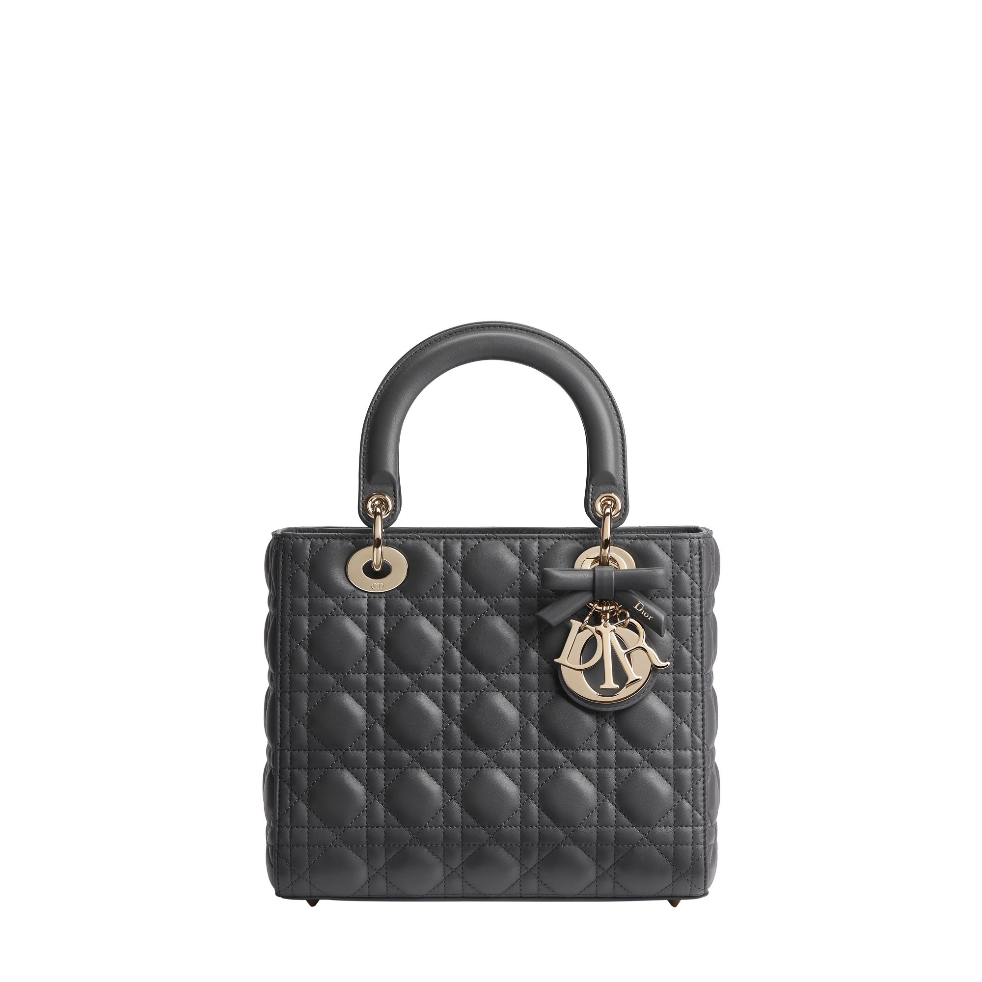 Christian Dior Cannage clog ミュール 未使用 箱付き Medium Lady Dior Bag Trianon Gray Cannage Lambskin | DIOR
