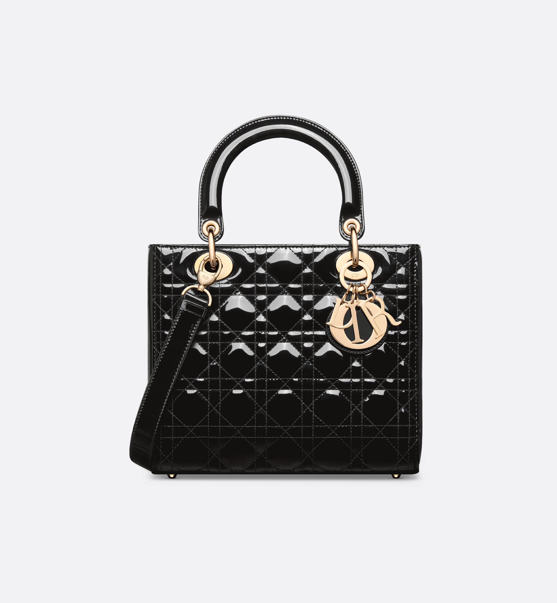 DIOR | Lady Dior バッグ ミディアム カナージュ パテントカーフ DIOR | Lady Dior バッグ ミディアム カナージュ パテントカーフ