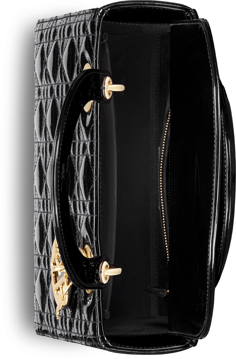 DIOR | Lady Dior バッグ ミディアム カナージュ パテントカーフスキン