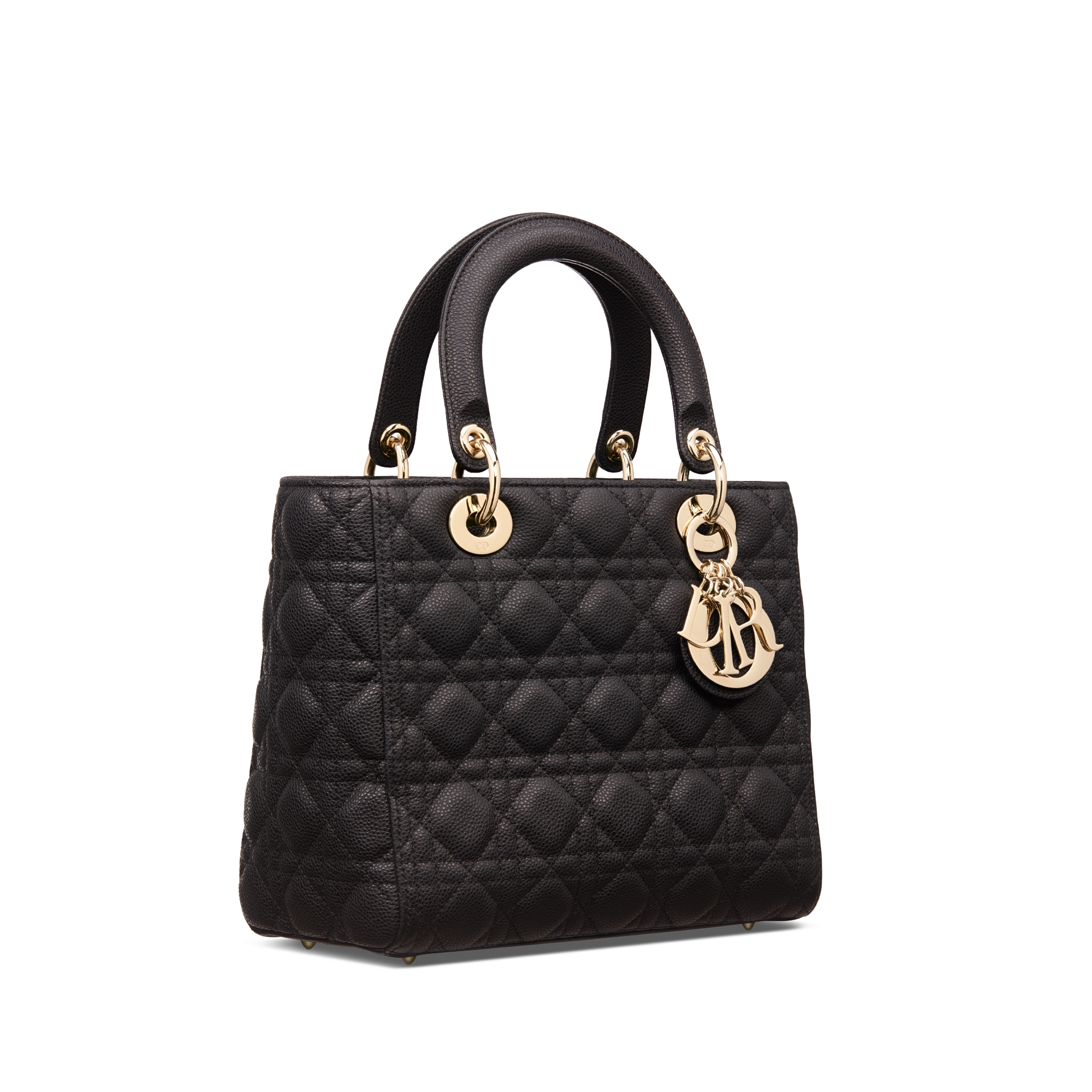 Sac Lady Dior Medium Cuir de veau grainé Cannage noir E03