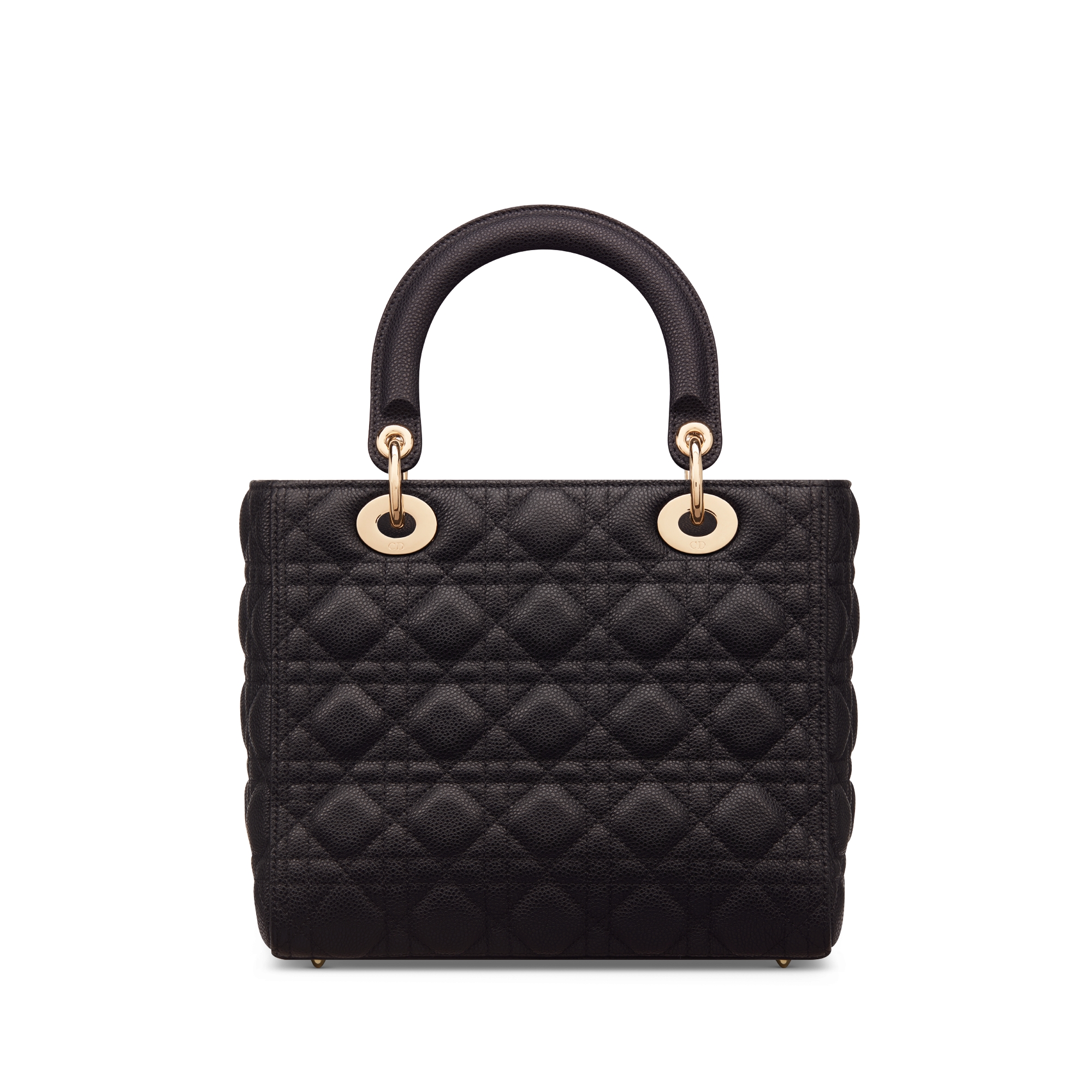 Sac Lady Dior Medium Cuir de veau grainé Cannage noir E08