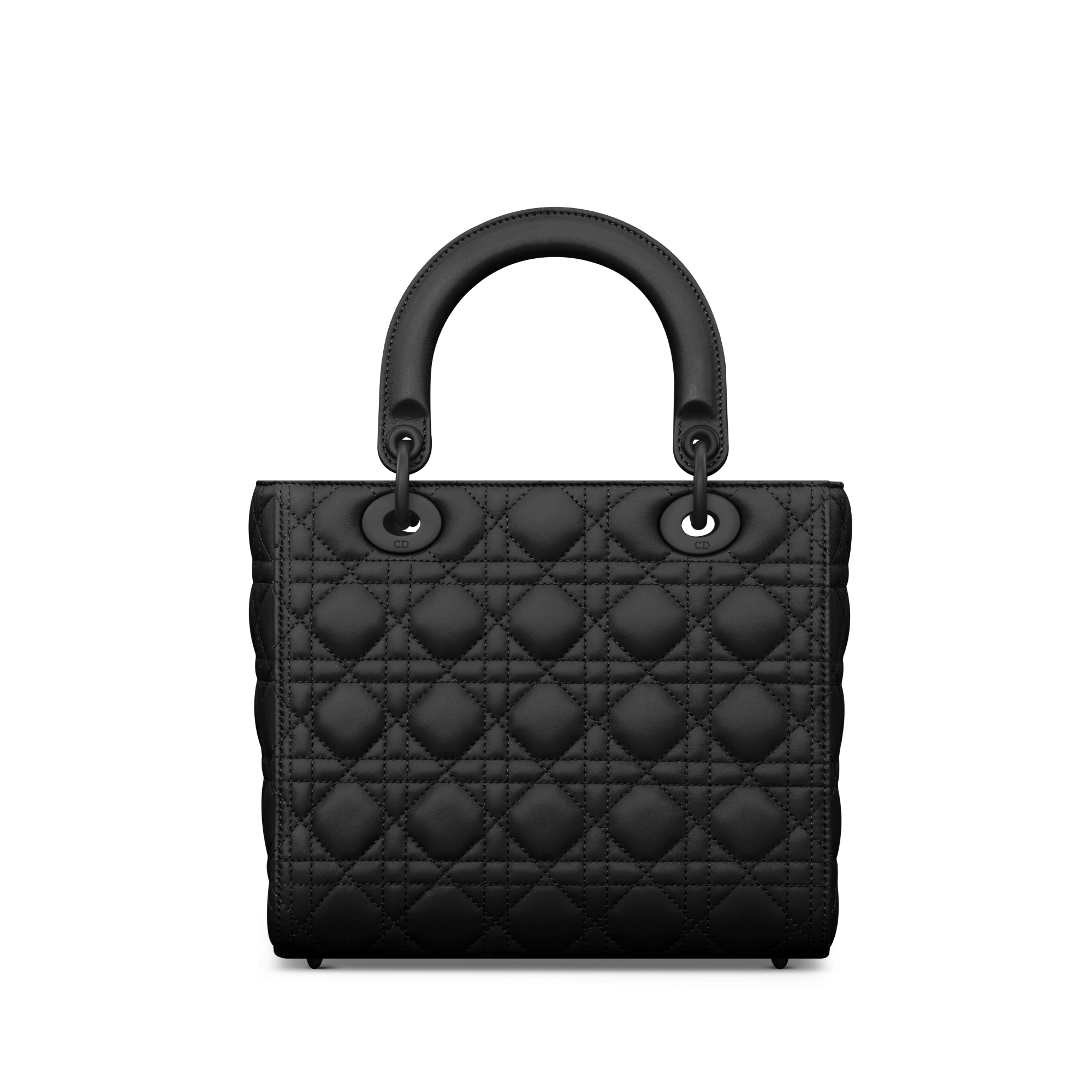 Medium Lady Dior Bag Black Ultramatte Cannage Calfskin E08