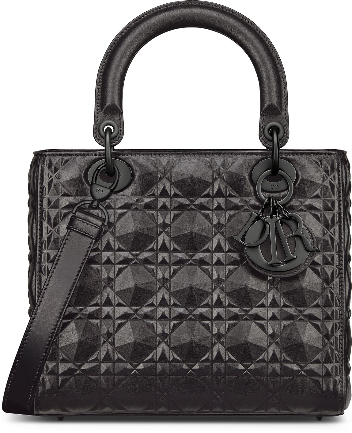 Dior black on black bag sales
