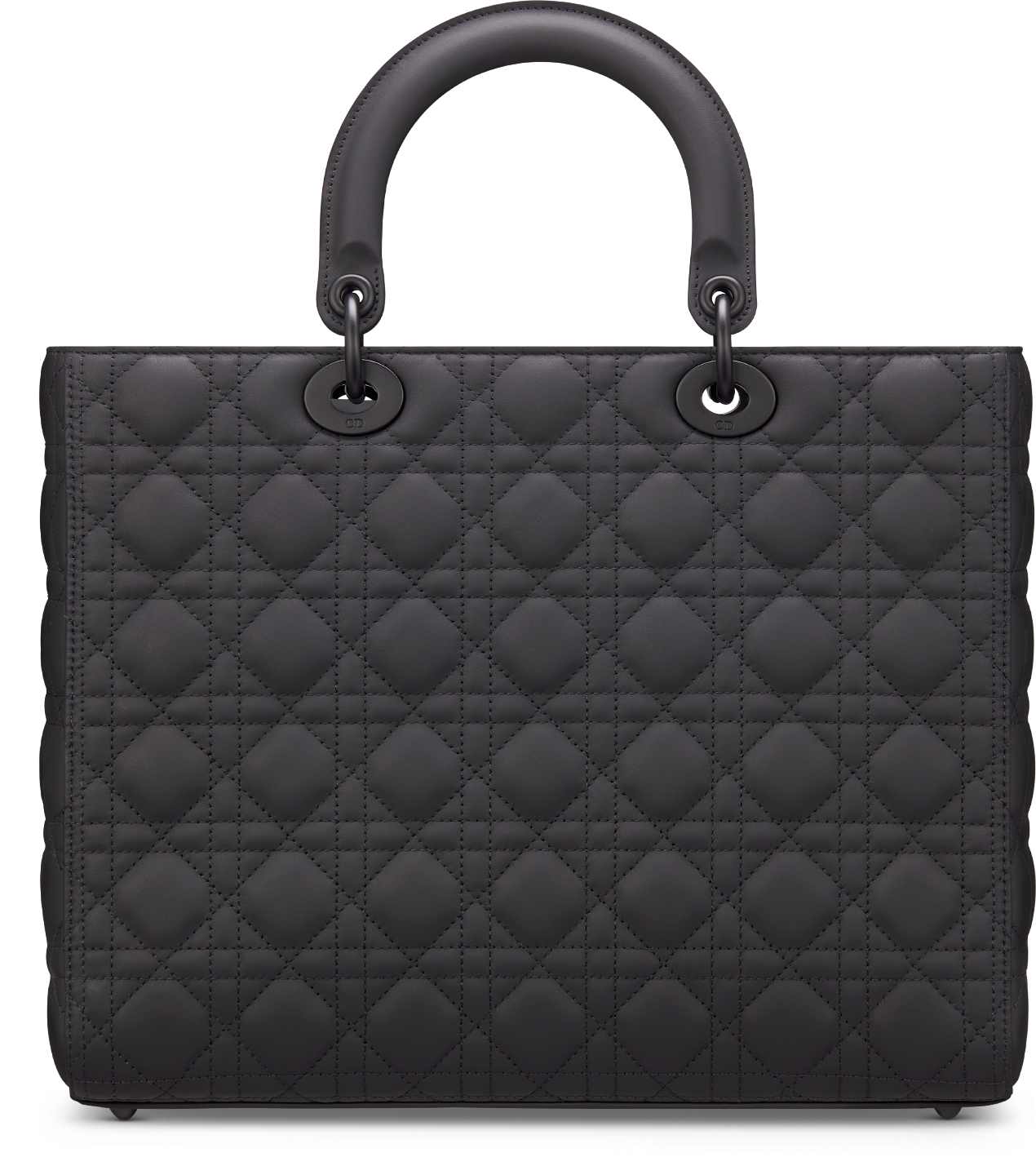 Bolso grande Lady Dior Piel de becerro Cannage negra ultramate DIOR