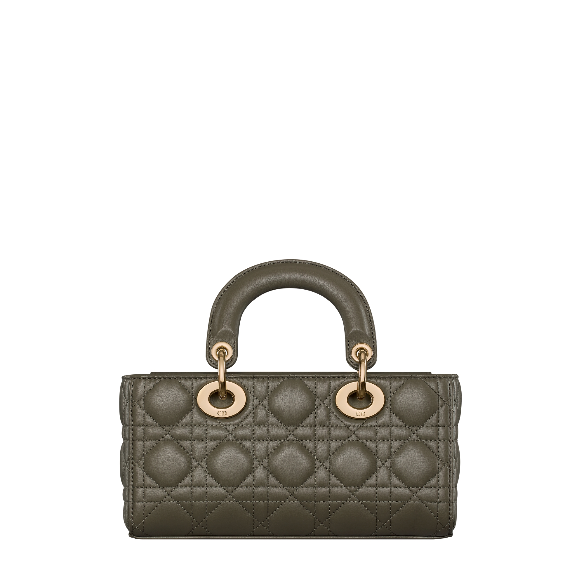 Small Lady D-Joy Bag Olive Taupe Cannage Lambskin E08
