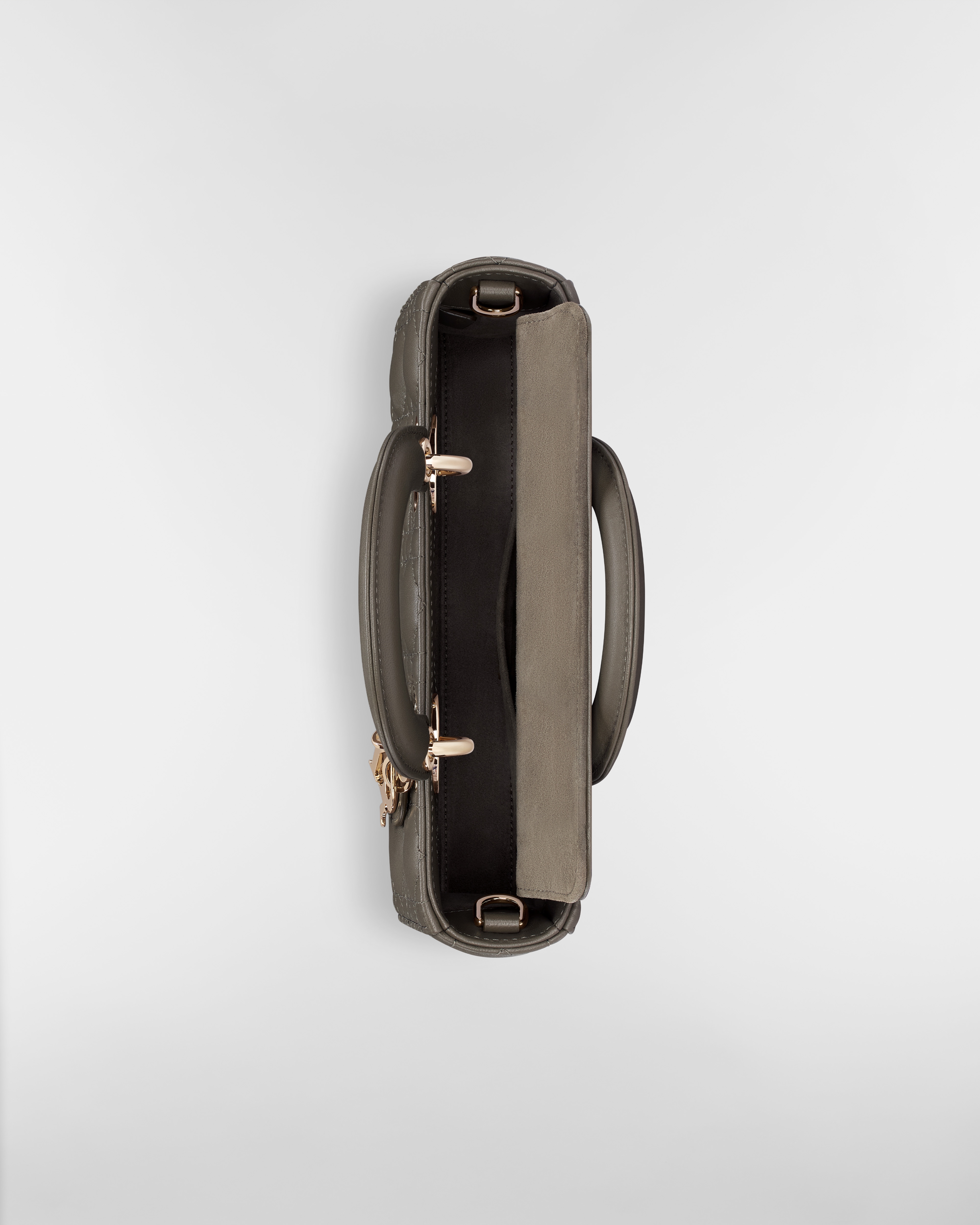 Small Lady D-Joy Bag Olive Taupe Cannage Lambskin E06